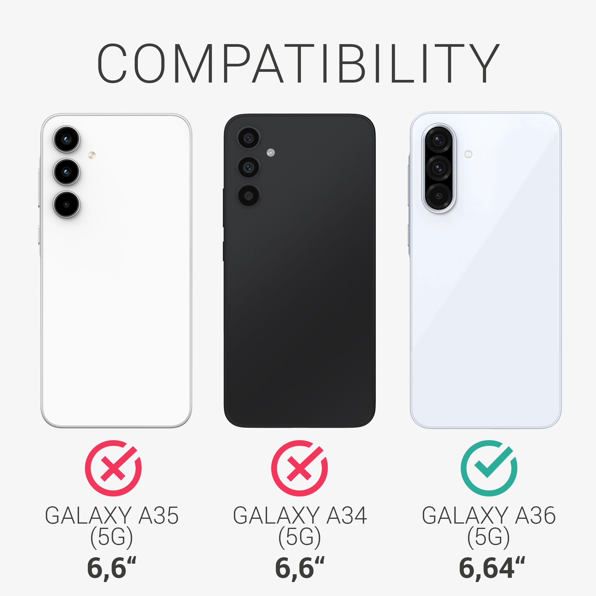 Matné fólie Samsung Galaxy A36 5G kwmobile 3 ks