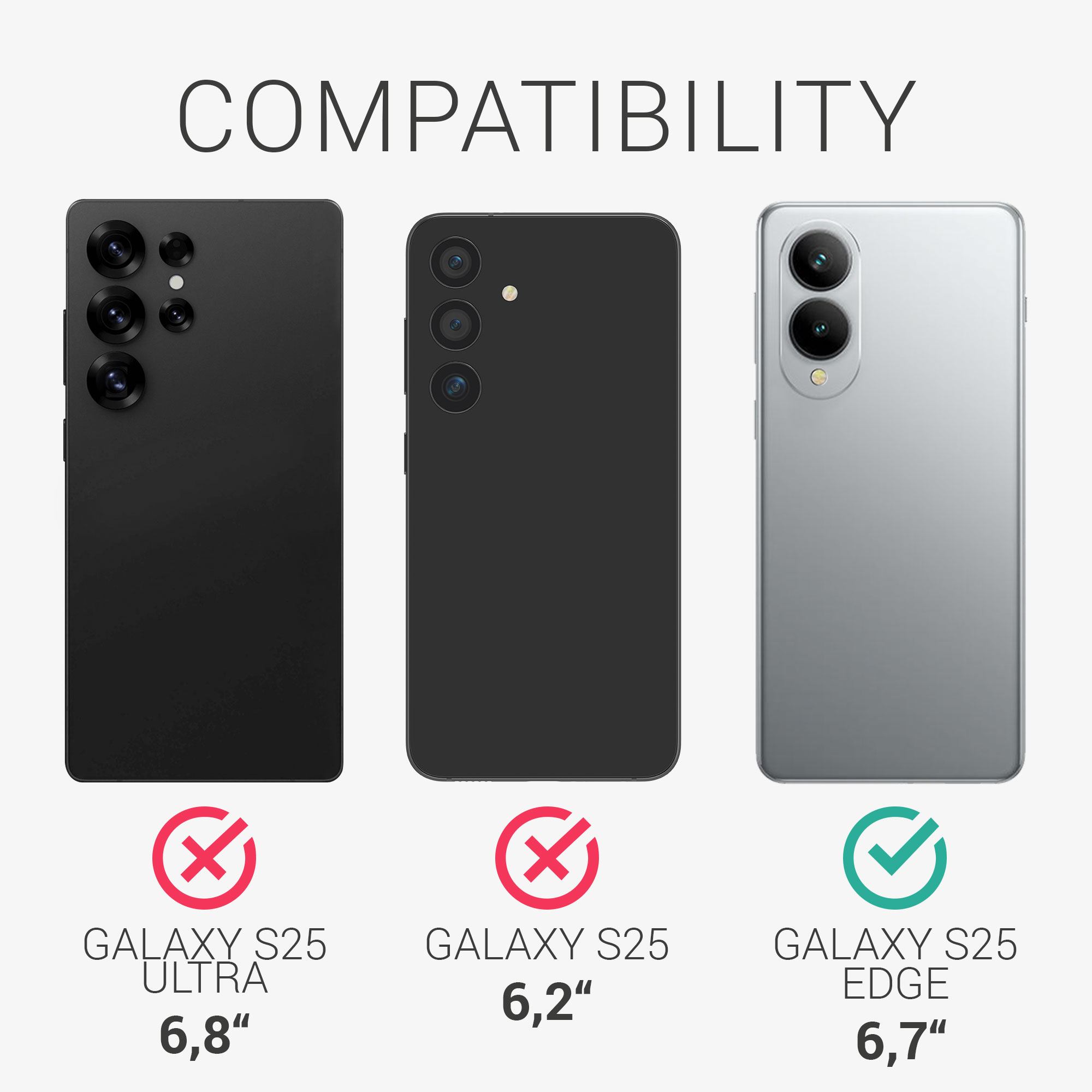 Matná fólie Samsung Galaxy S25 Edge kwmobile 3 ks matná