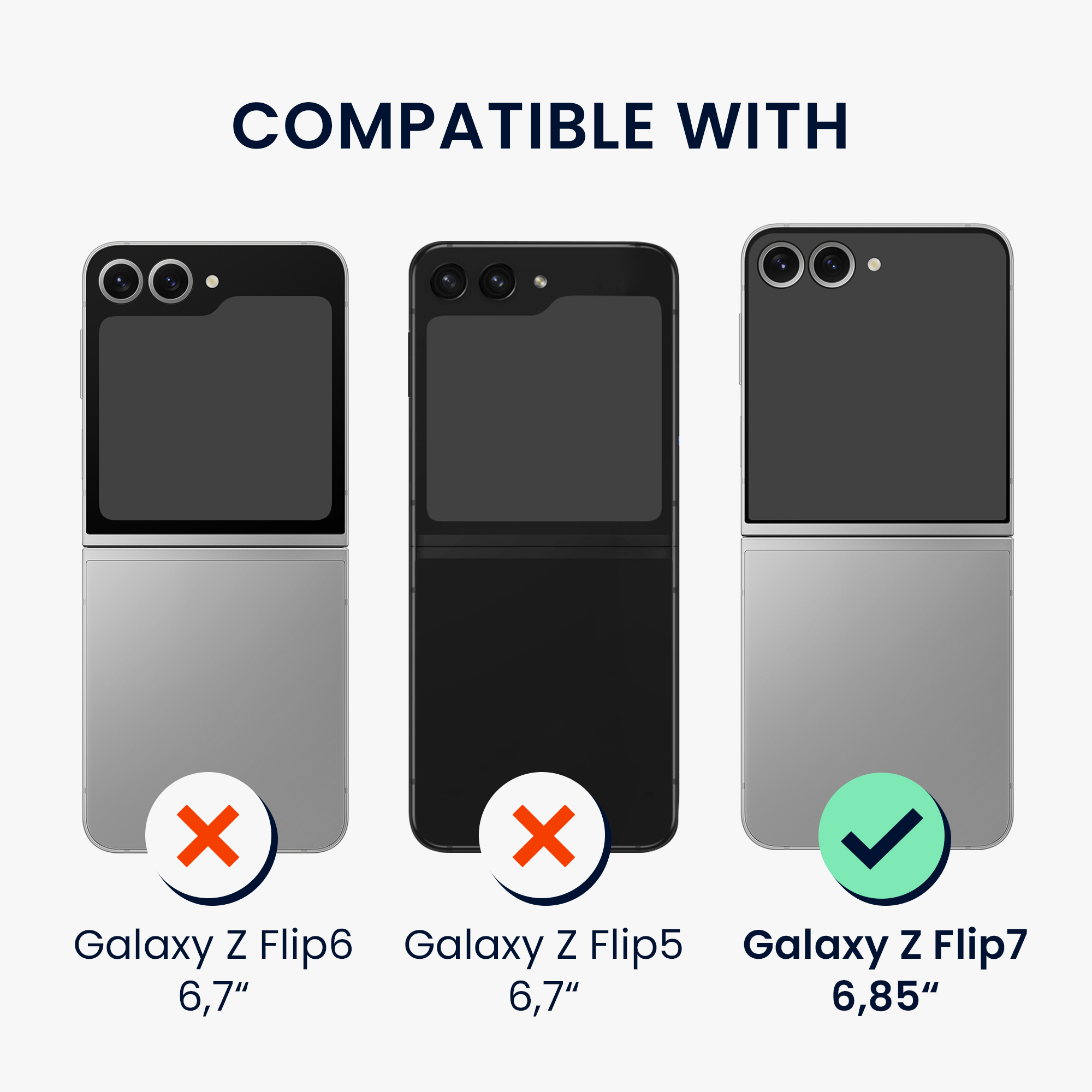 Kryt kwmobile pro Samsung Galaxy Z Flip7 - černá