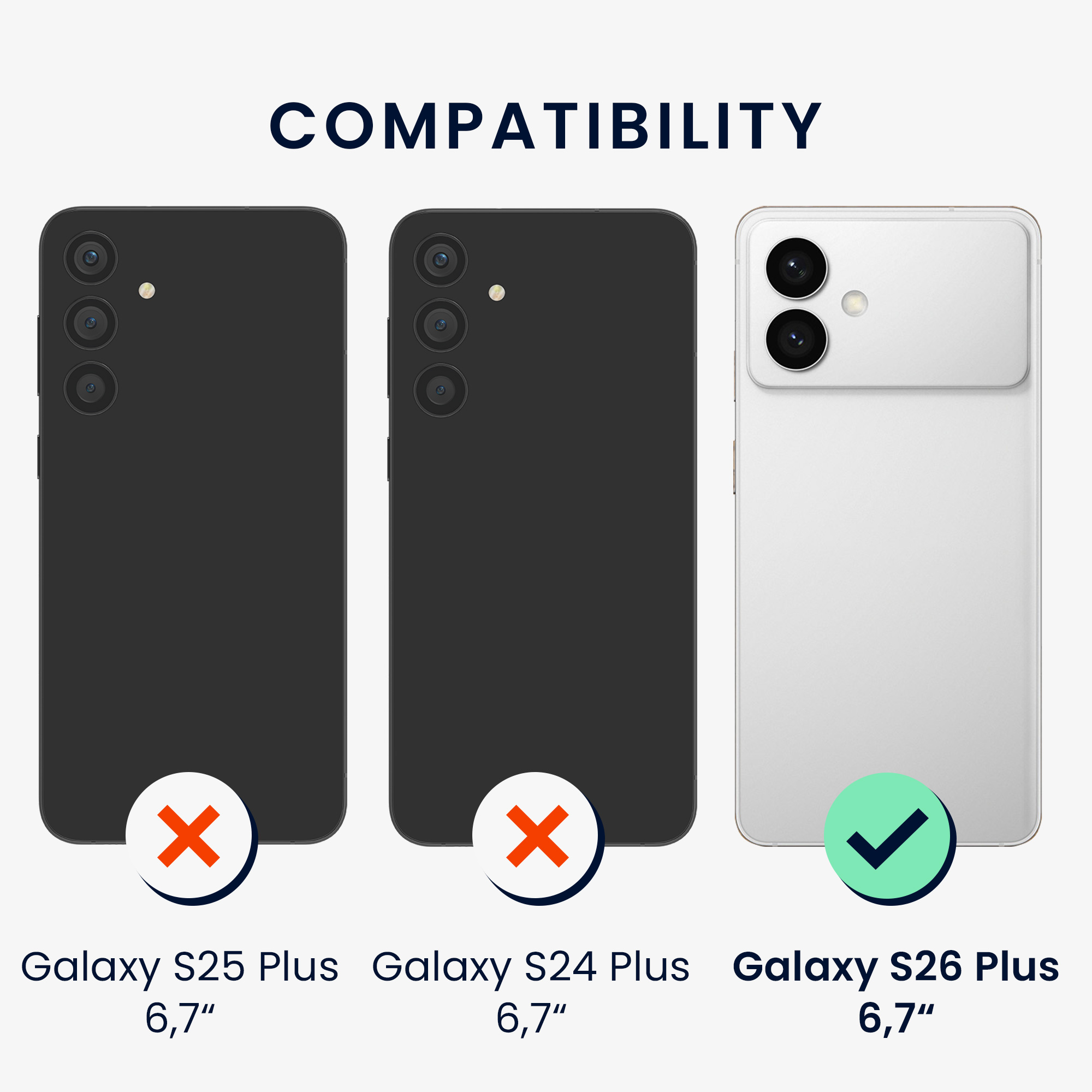3x čirá ochranná fólie kwmobile Samsung Galaxy S26 Plus