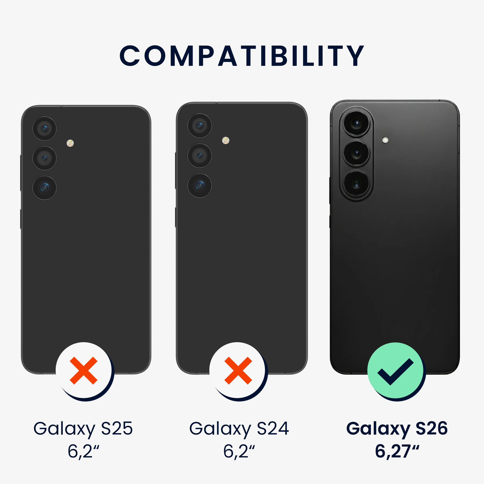 6x čirá ochranná fólie kwmobile Samsung Galaxy S26