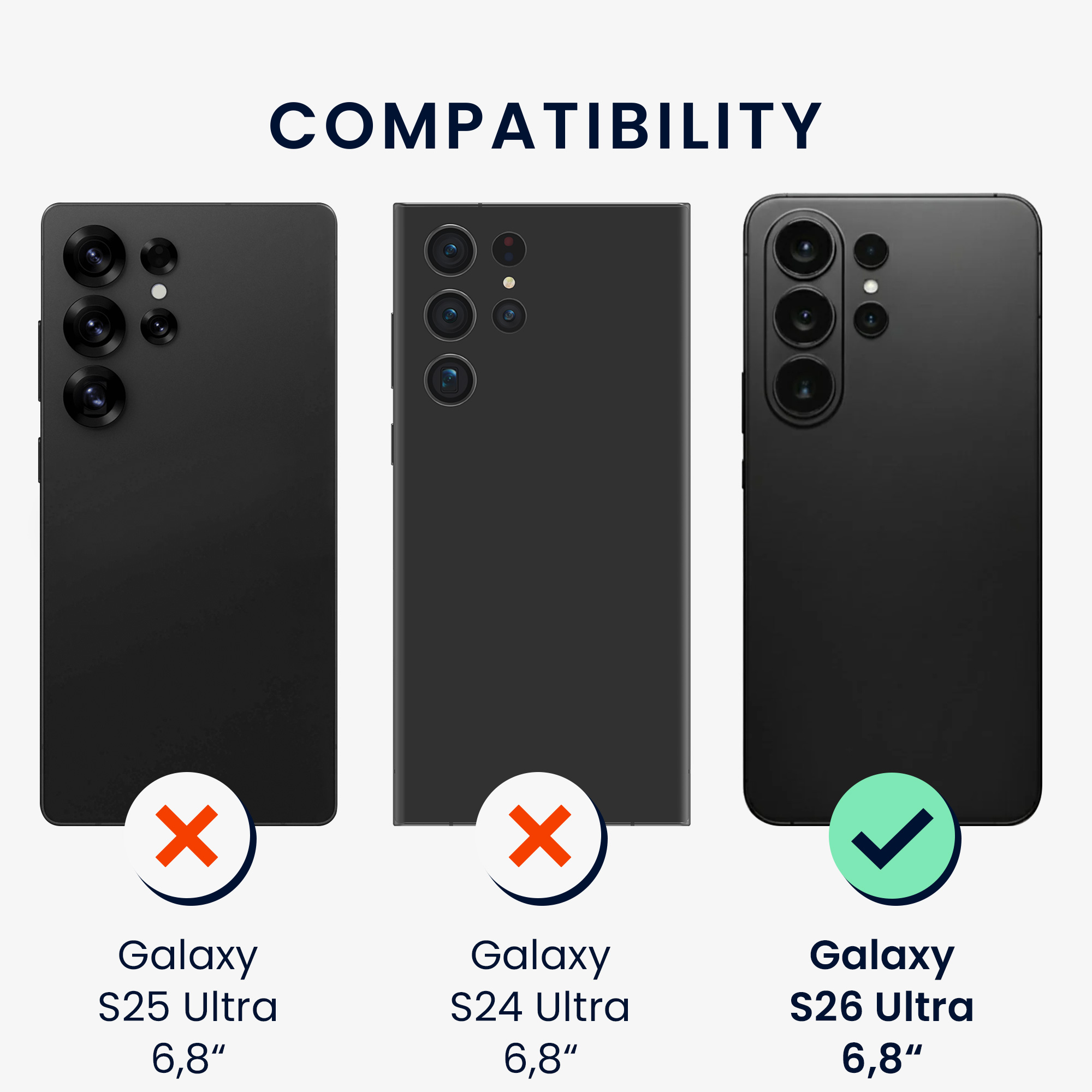 6x čirá ochranná fólie kwmobile Samsung Galaxy S26 Ultra