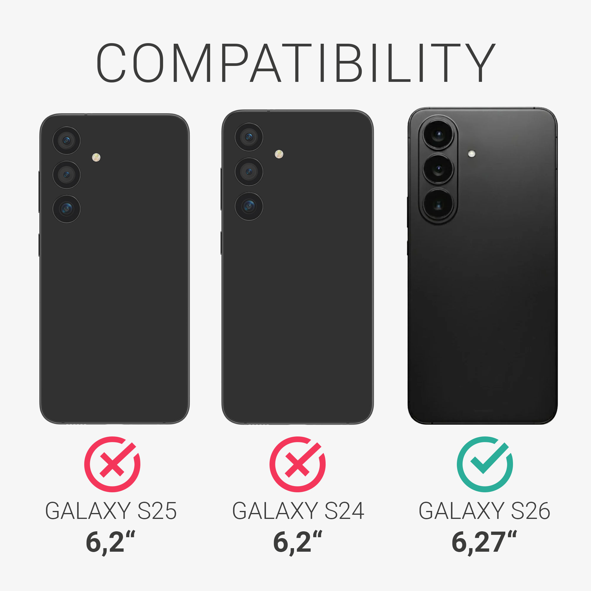 3x matná ochranná fólie kwmobile Samsung Galaxy S26