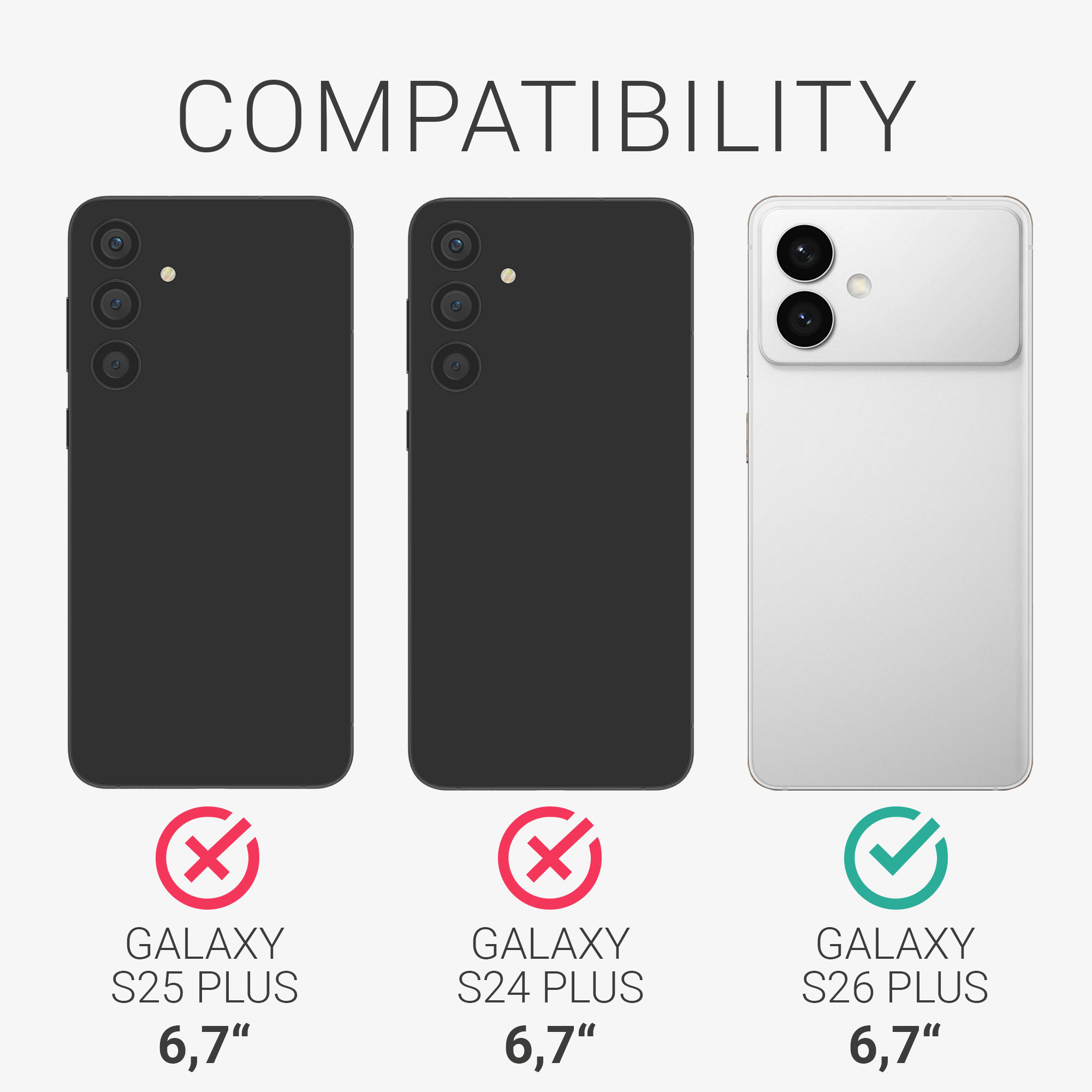 3x matná ochranná fólie kwmobile Samsung Galaxy S26 Plus