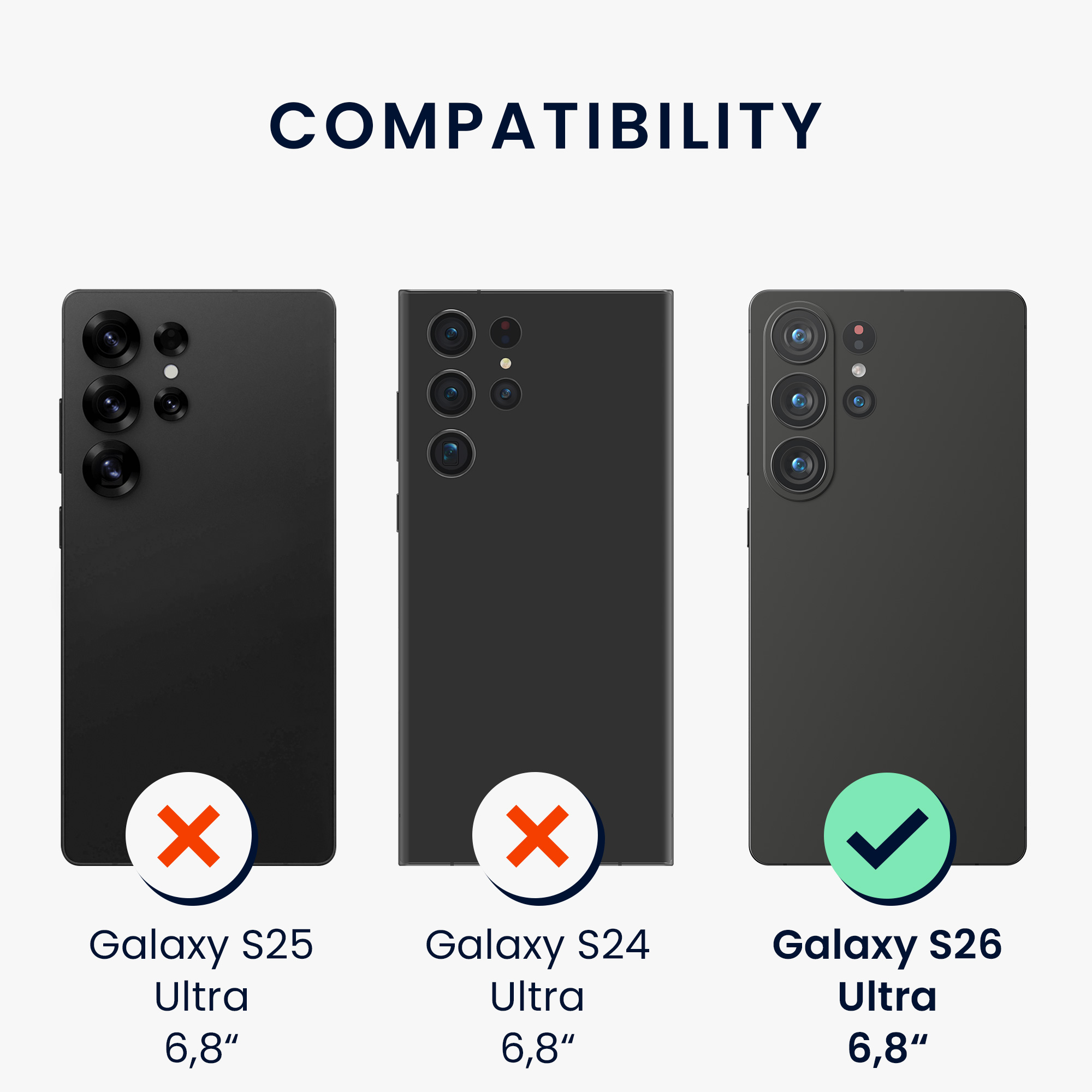 Kryt na mobil Samsung Galaxy S26 Ultra kwmobile bílá / černá