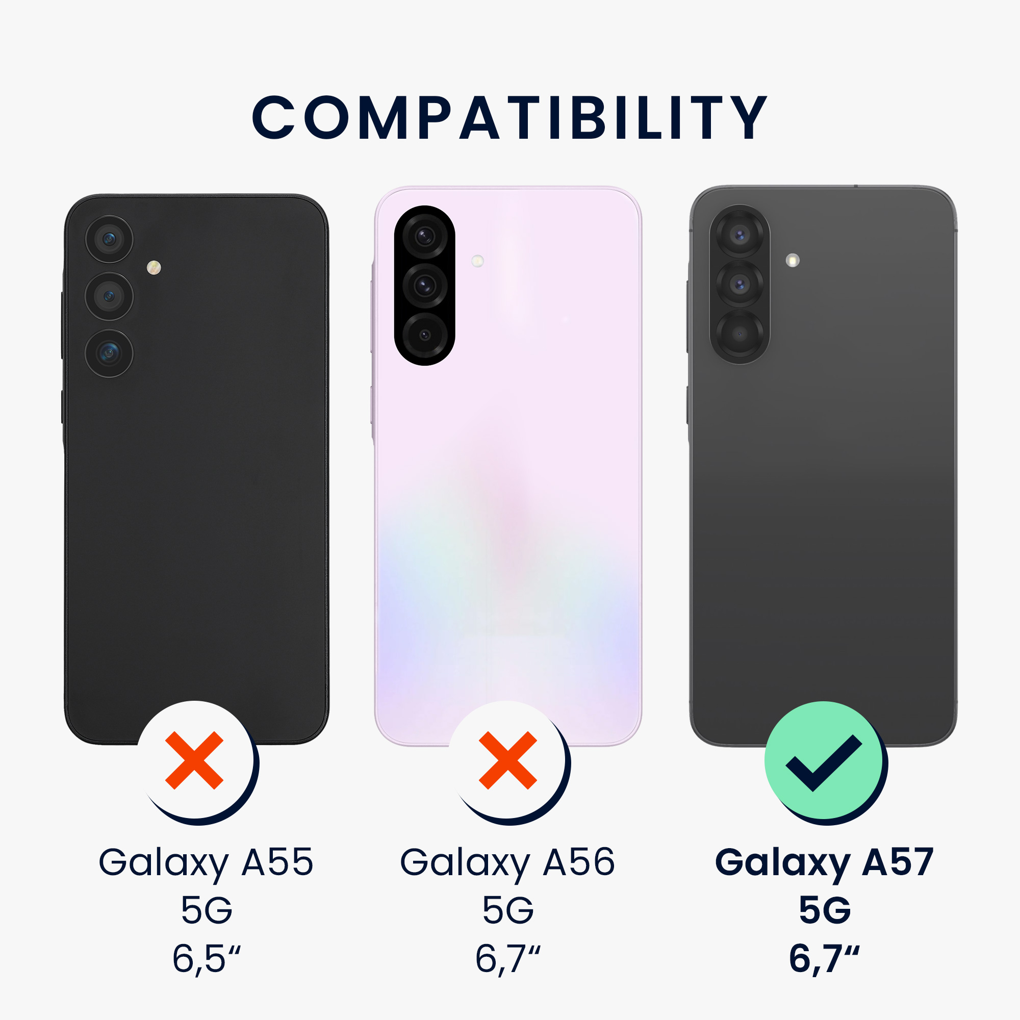 Ochranná fólie Samsung Galaxy A57 5G kwmobile 6 ks ultra čirá transparentní