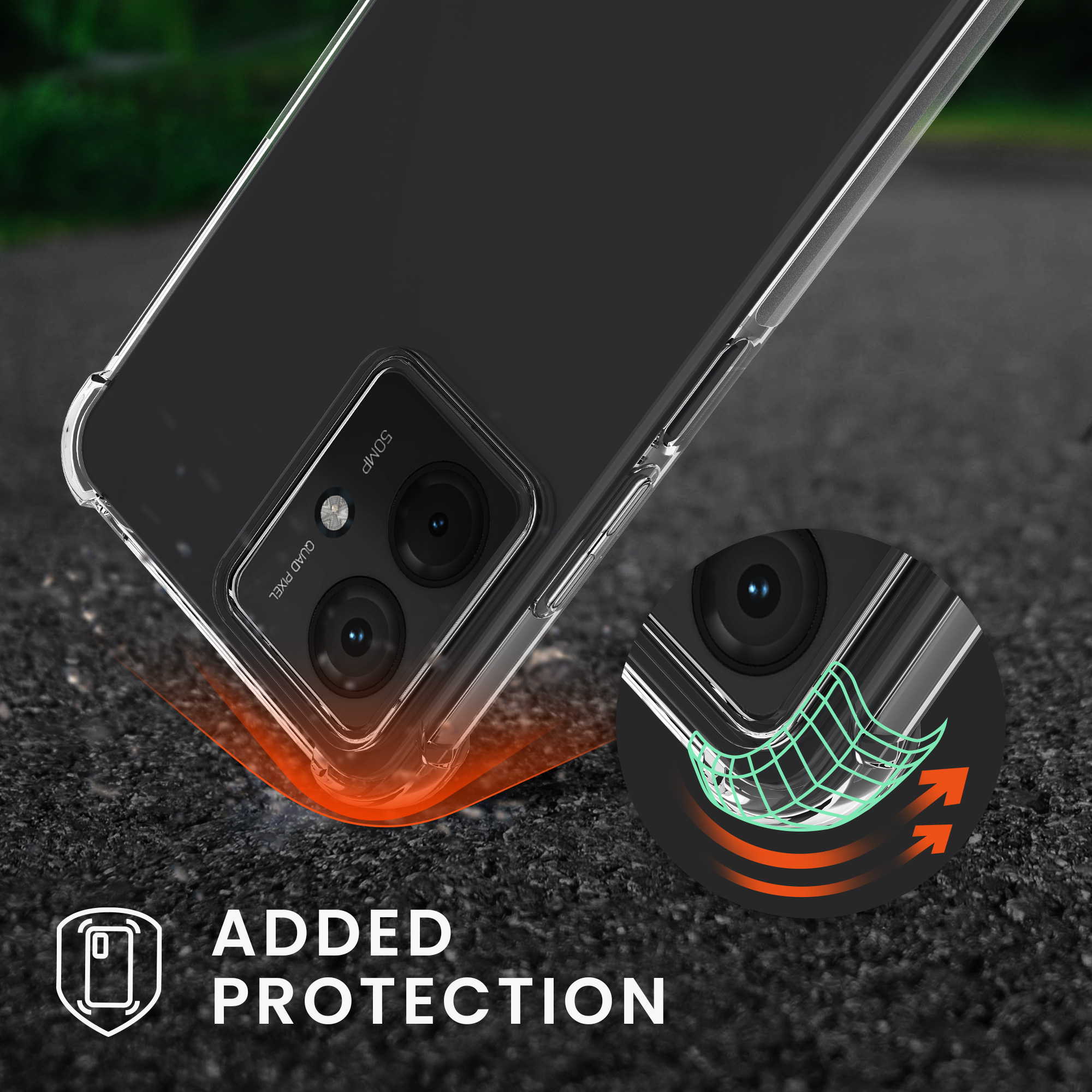Kryt s popruhem kwmobile pro Motorola Moto G14 - Černá / transparentní