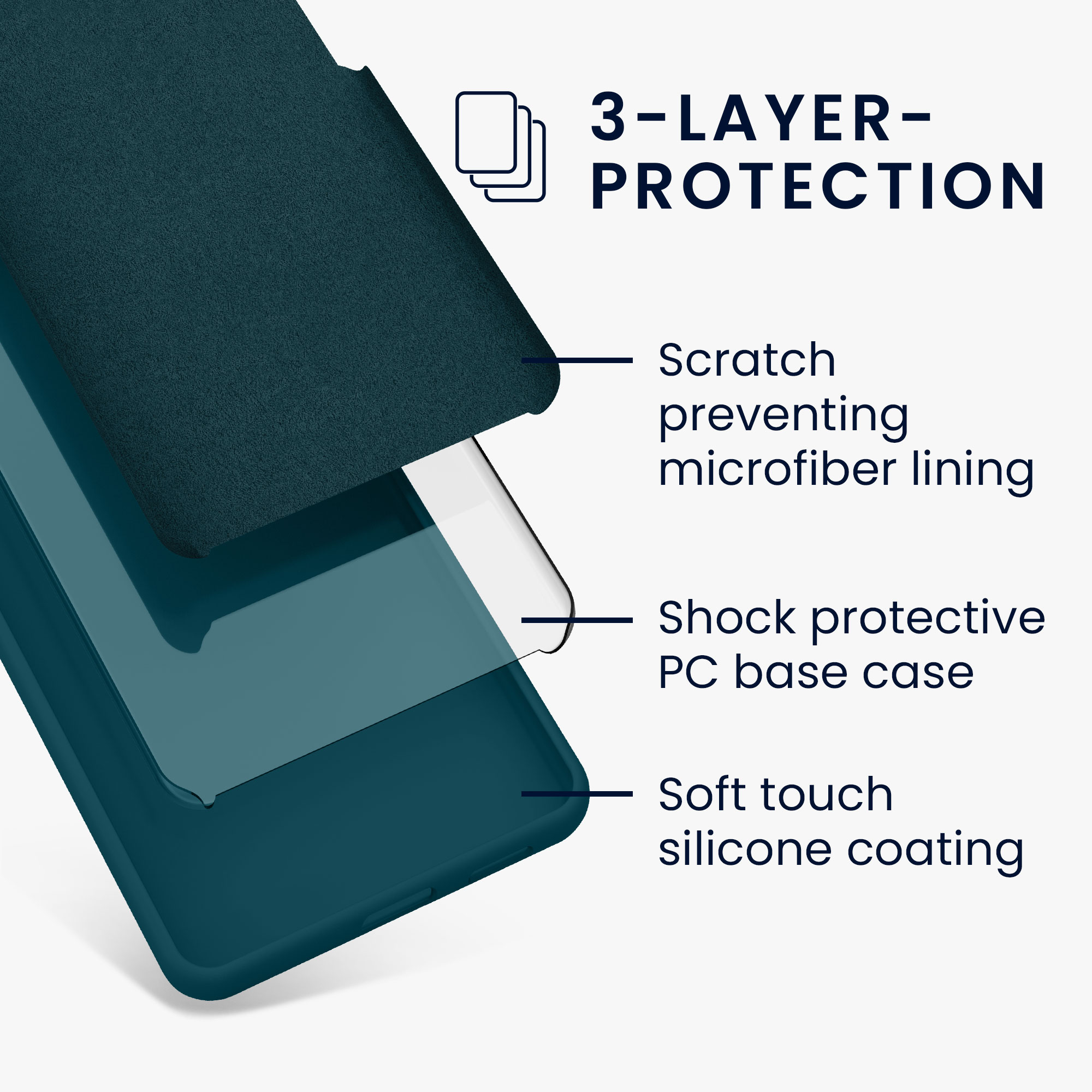 Silikonový kryt kwmobile pro Motorola Moto G14 - Petrolejová