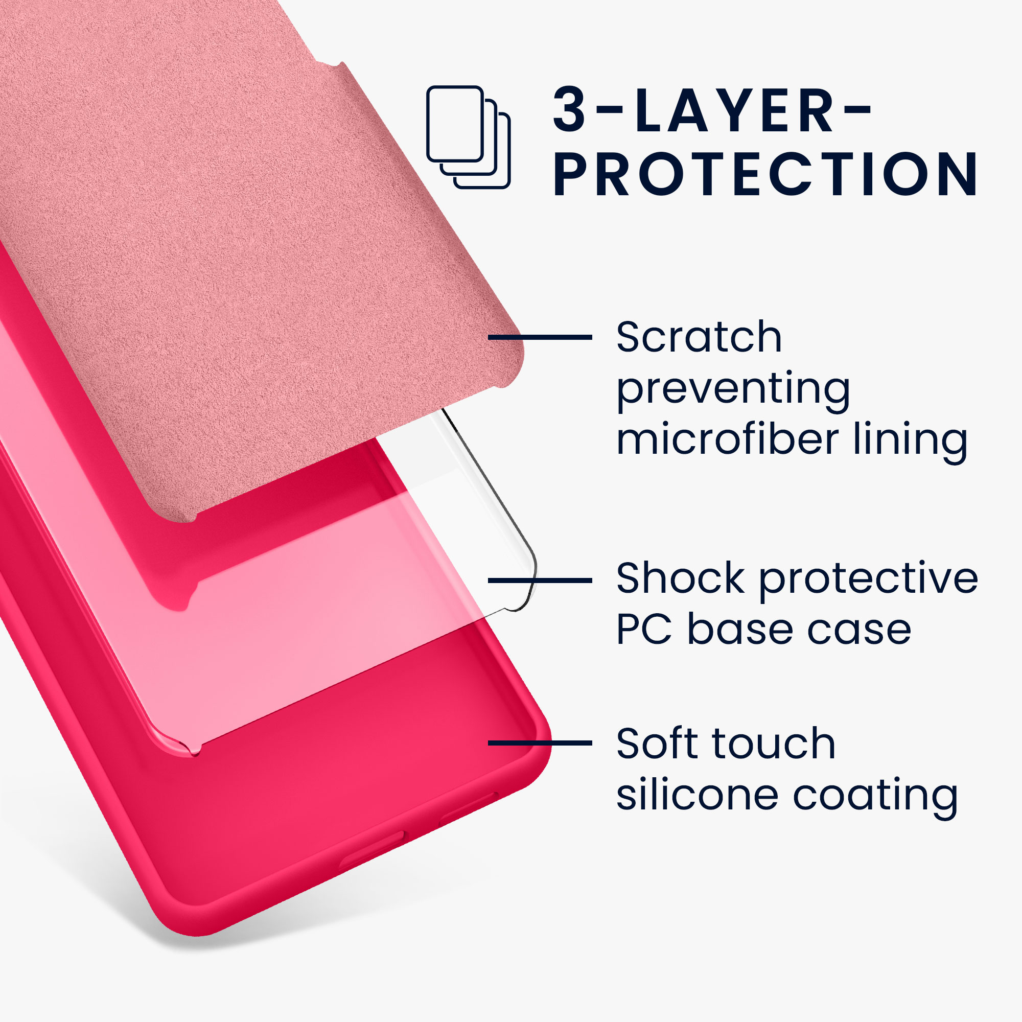 Silikonový kryt kwmobile pro Motorola Moto G54 5G - Neonově růžová