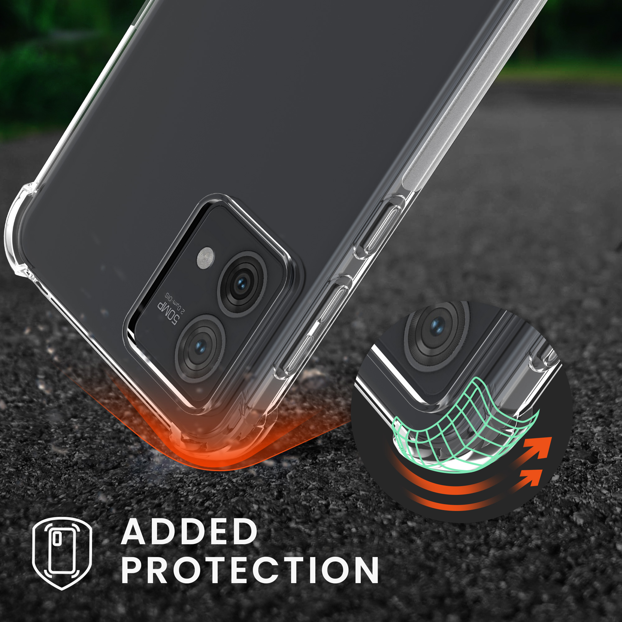 Kwmobile Crossbody pouzdro Motorola Moto G84 5G černá / transparentní