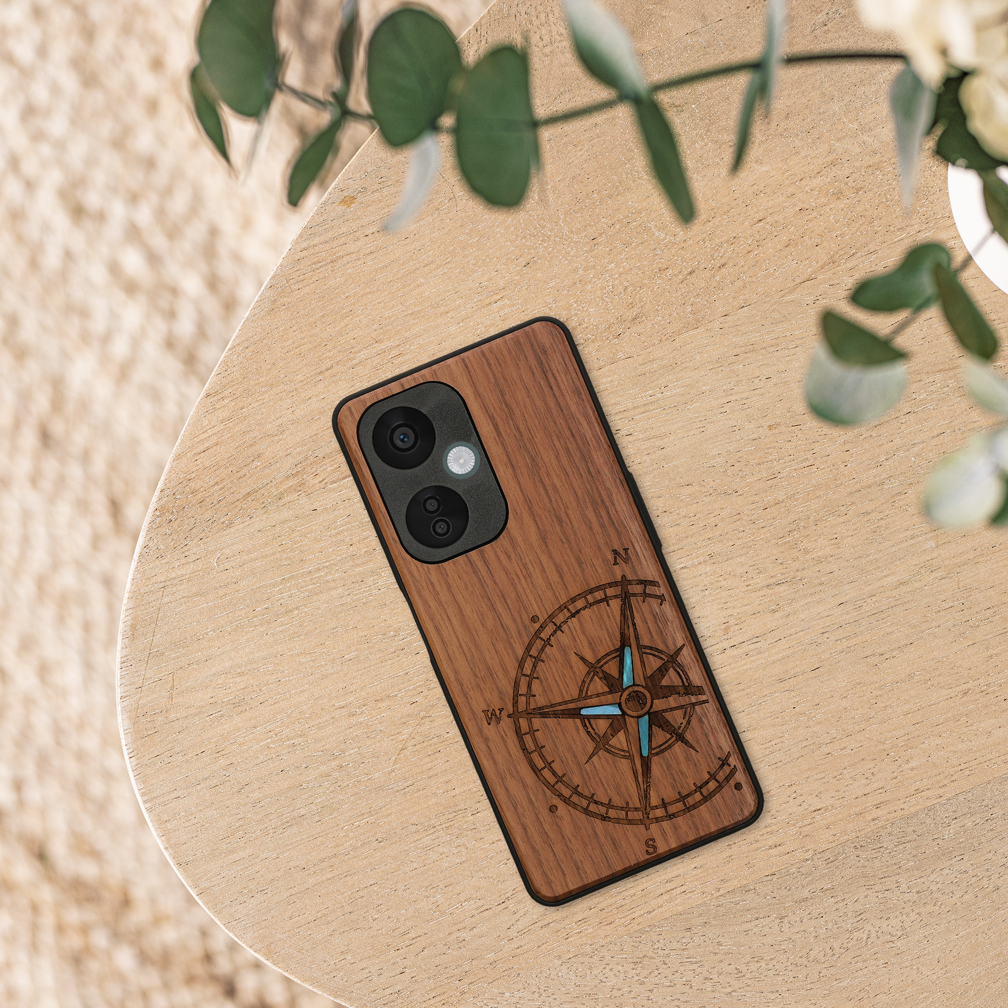Dřevěný kryt kwmobile pro OnePlus Nord CE 3 Lite 5G / Nord N30 5G, tmavě hnědá