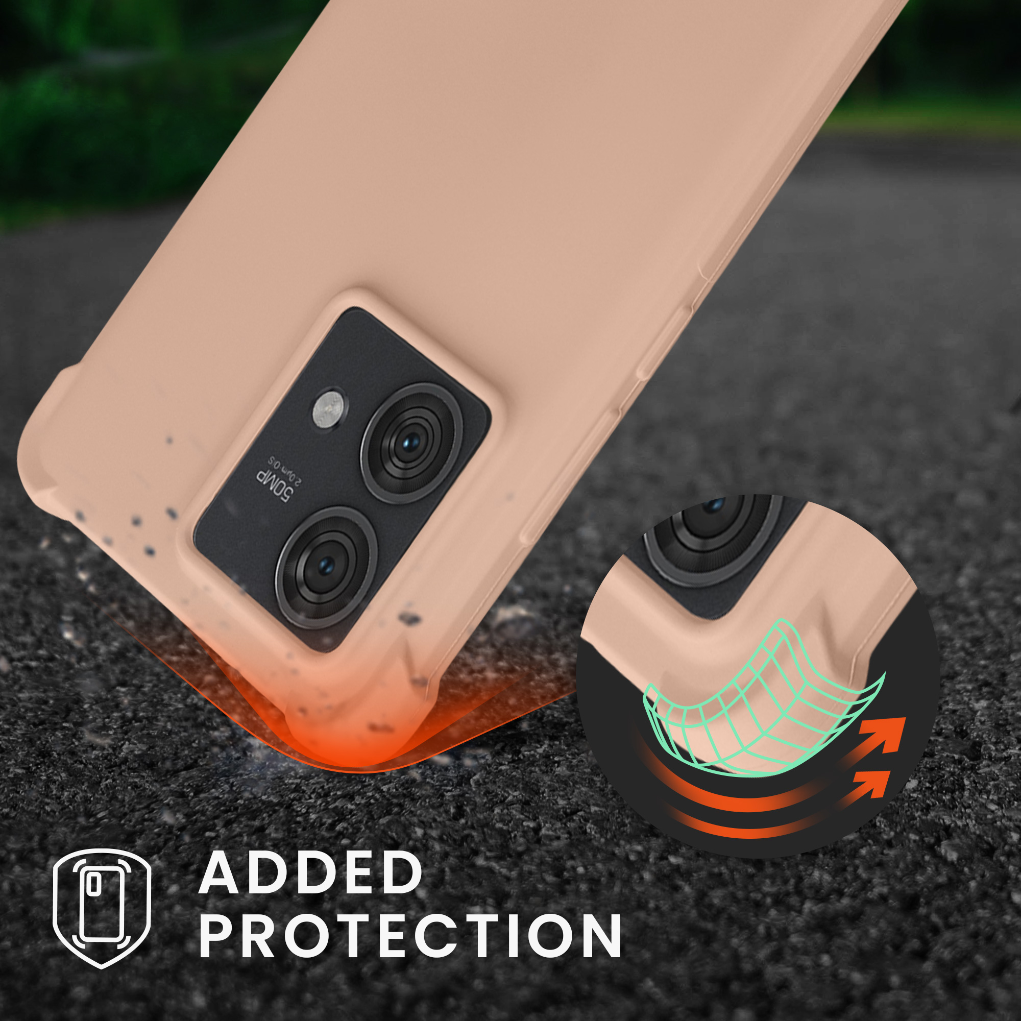 Crossbody kryt na mobil Motorola Edge 40 Neo kwmobile se šňůrkou tropický kokos