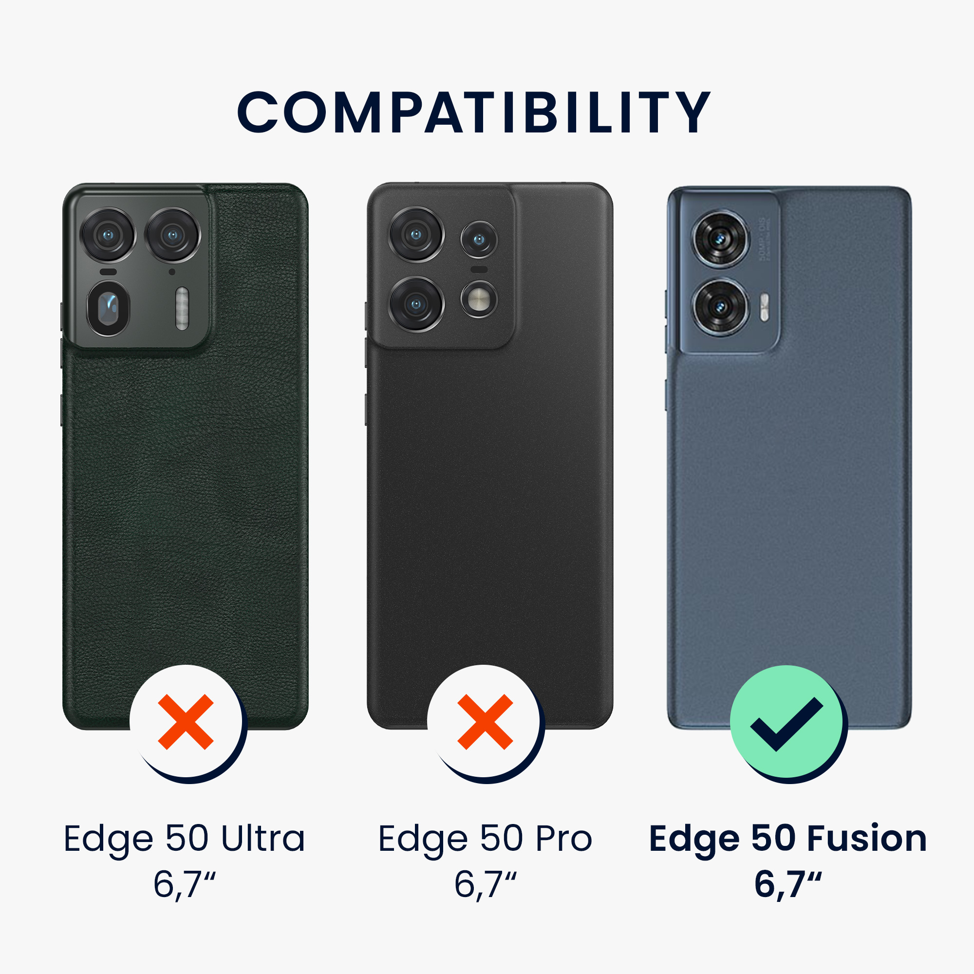 Průhledný kryt na mobil Motorola Edge 50 Fusion kwmobile TPU transparentní