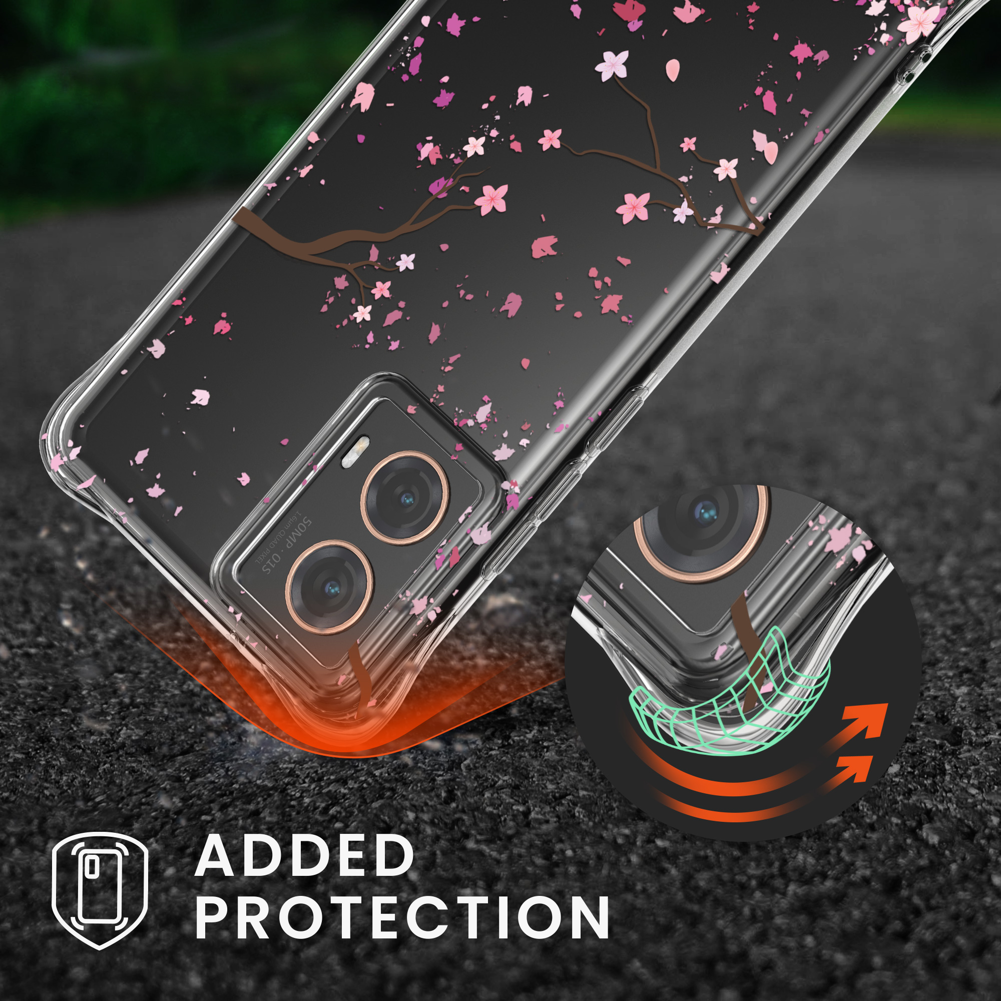 Kwmobile Crossbody pouzdro Motorola Moto G85 5G růžová / tmavě hnědá / transparentní