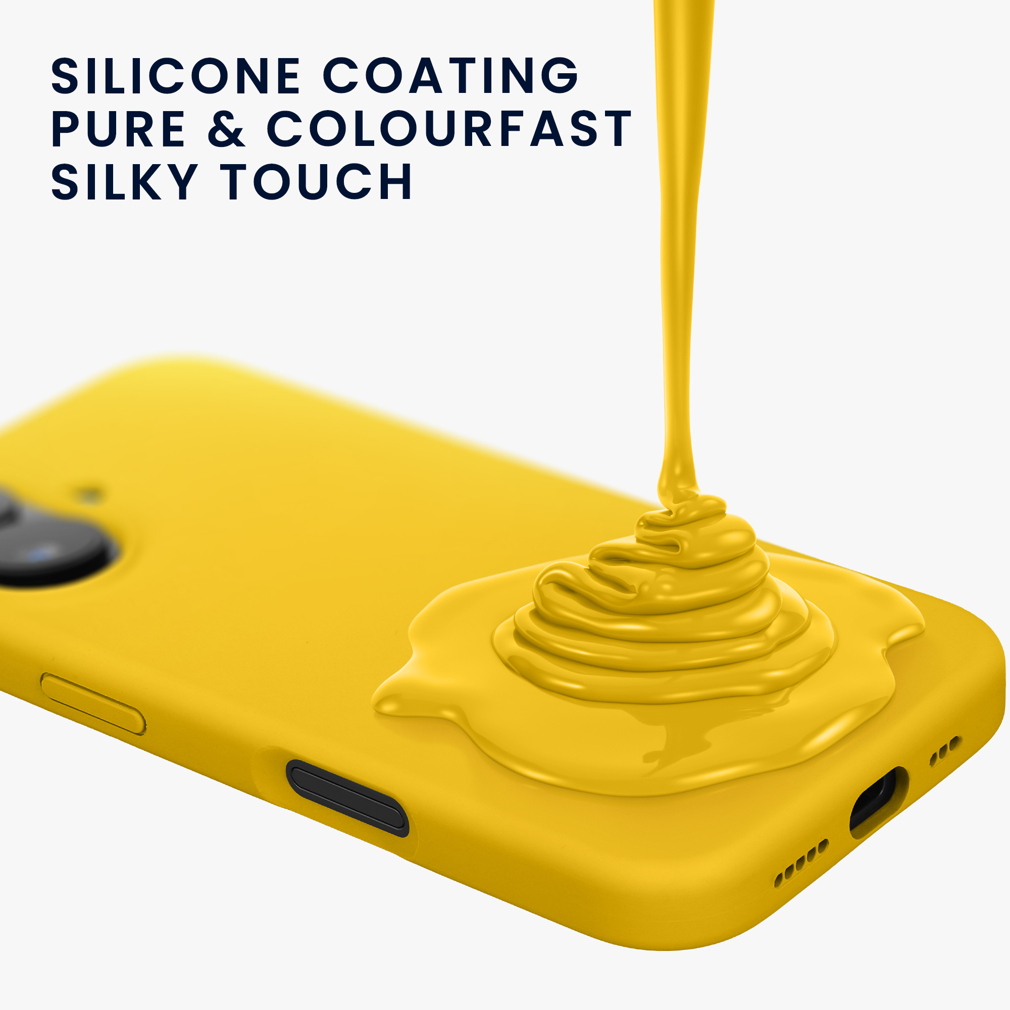 Silikonový kryt kwmobile pro iPhone 16 - zářivě žlutá