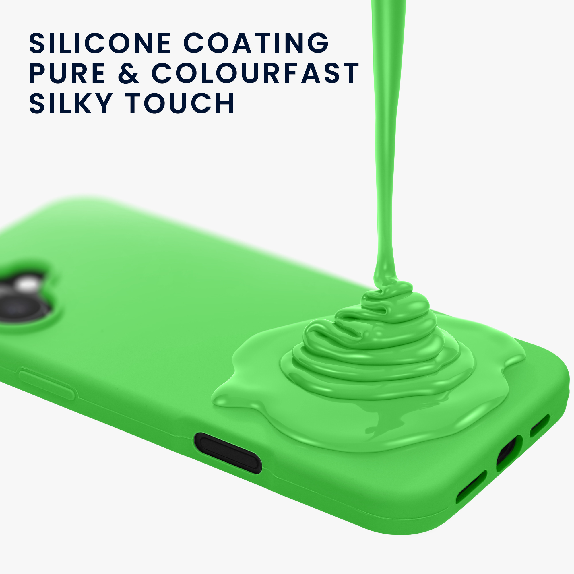 Silikonový kryt kwmobile pro iPhone 16 - limetkově zelená