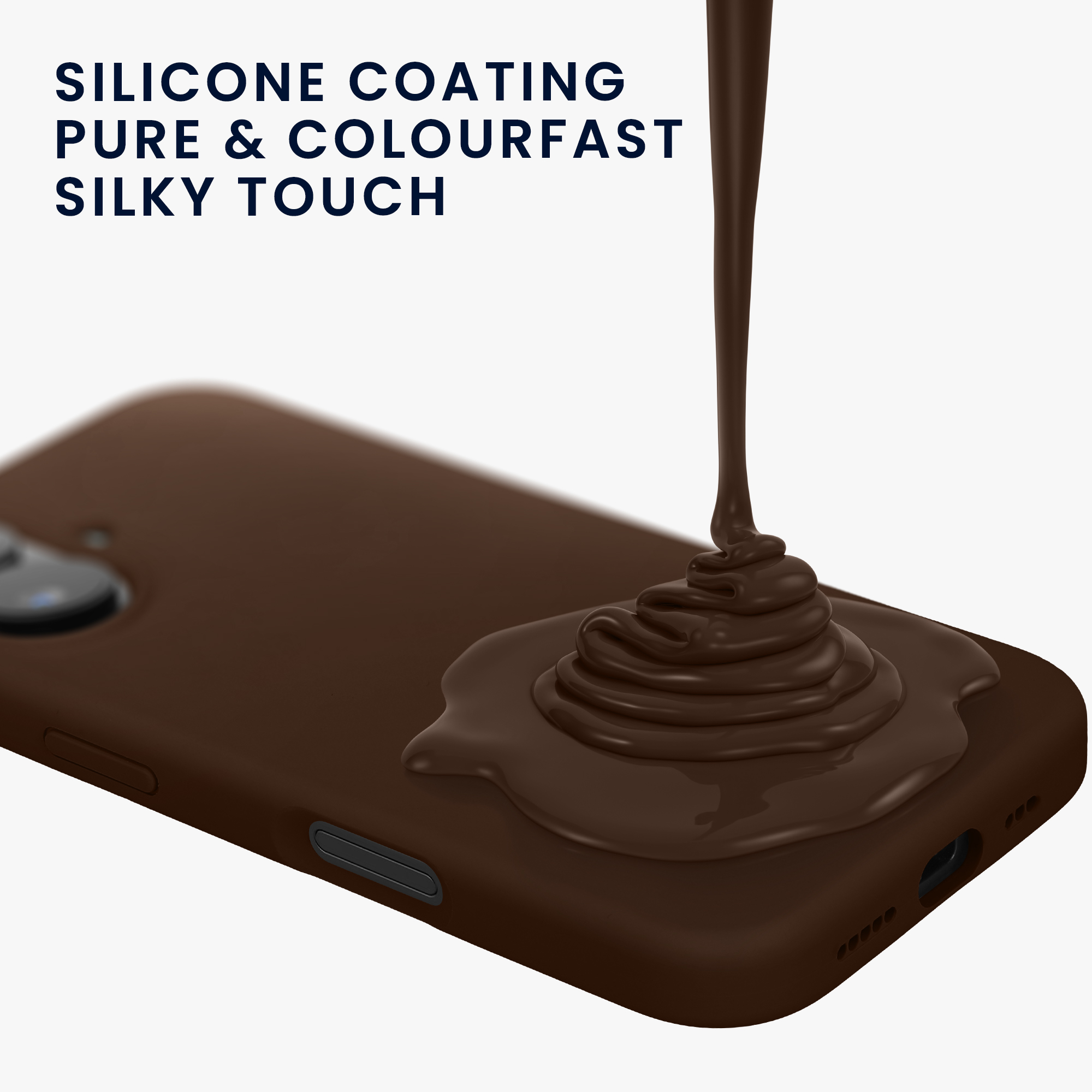 Silikonový kryt na mobil Apple iPhone 16 kwmobile - hnědá Chocolate
