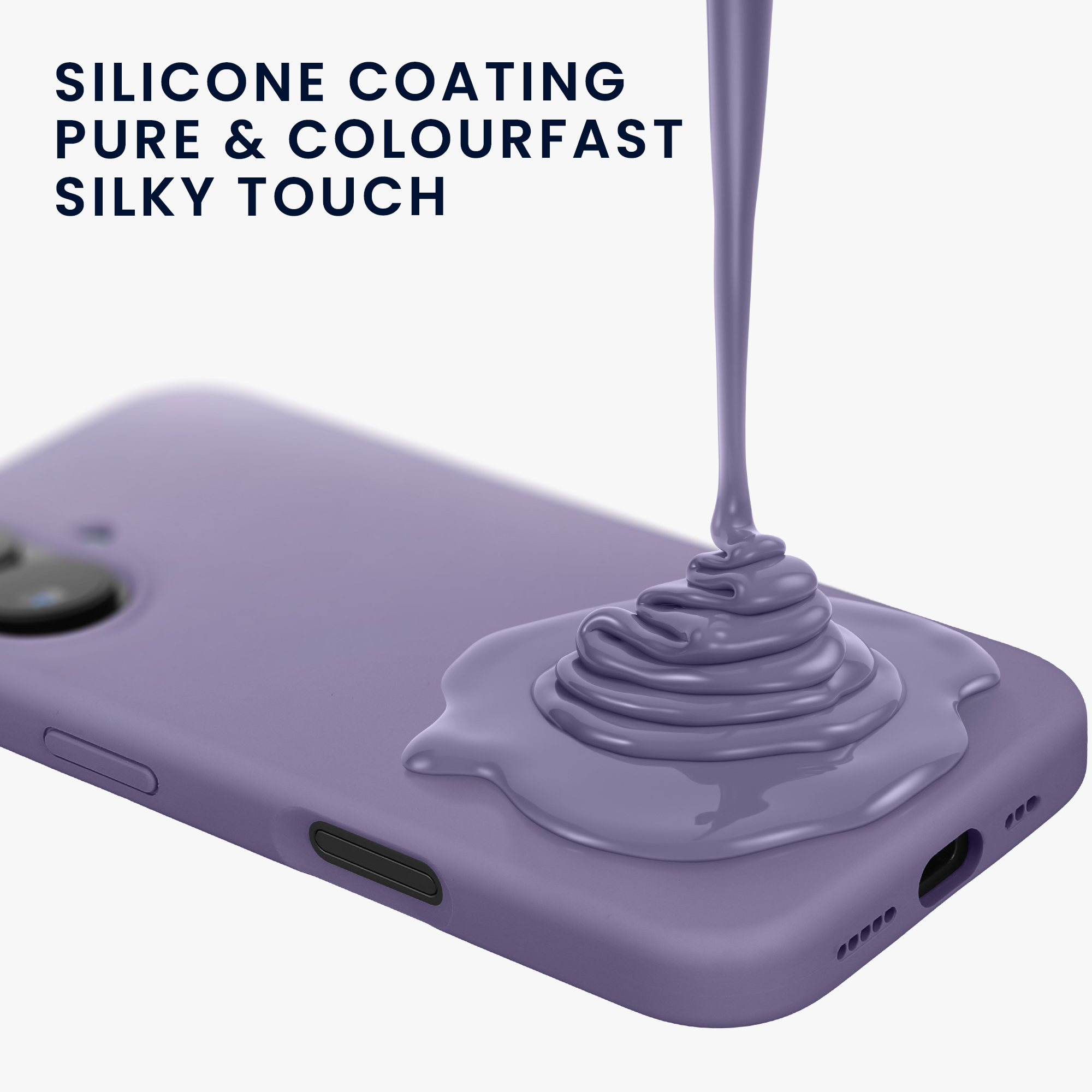 Silikonový kryt kwmobile pro iPhone 16 - fialová