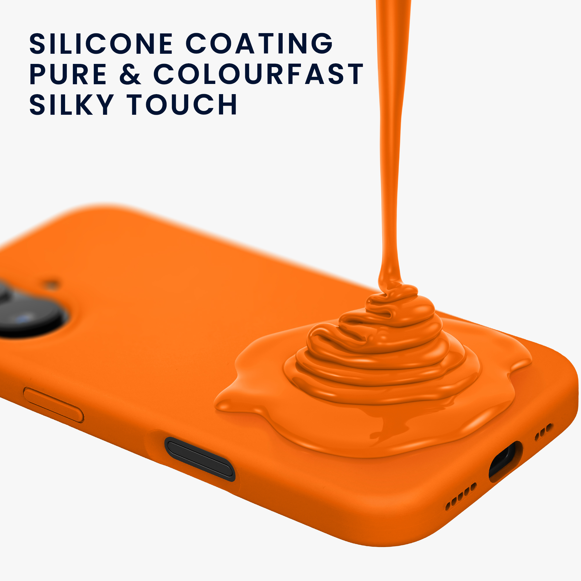 Silikonový kryt na mobil Apple iPhone 16 Plus kwmobile - ovocně oranžová
