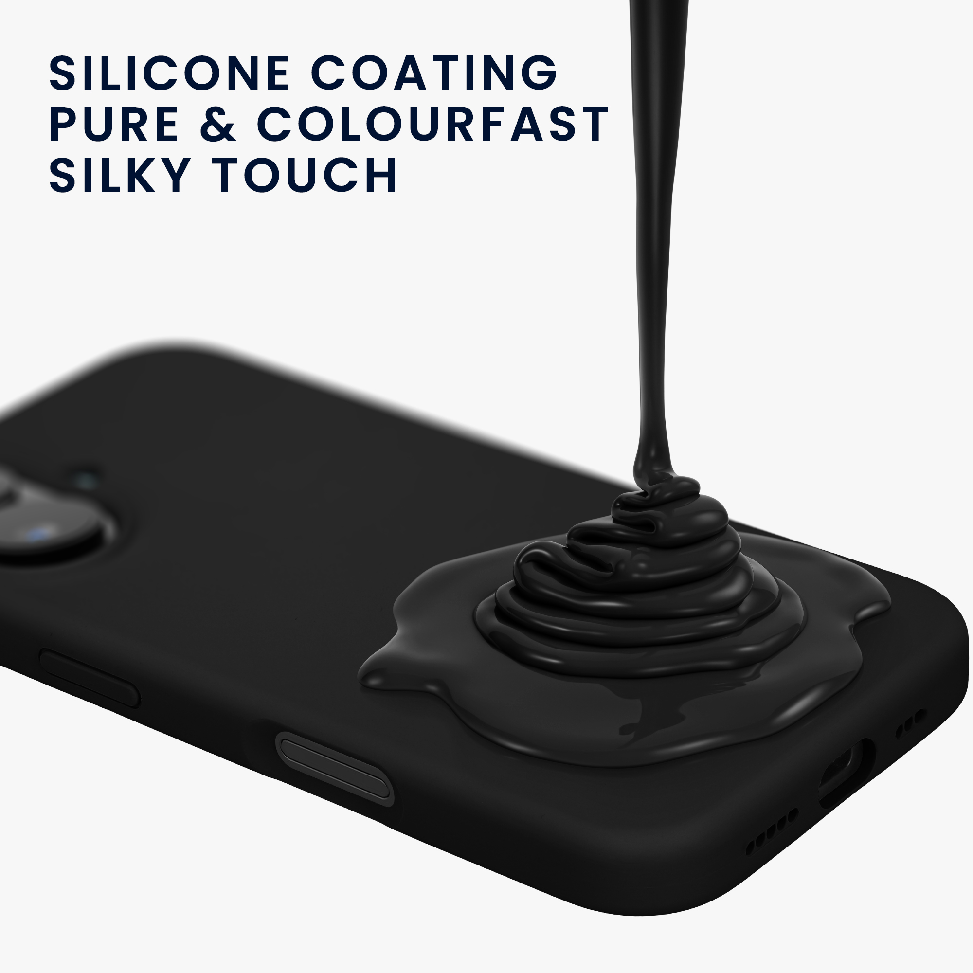 Silikonový kryt na mobil Apple iPhone 16 Plus kwmobile - černá