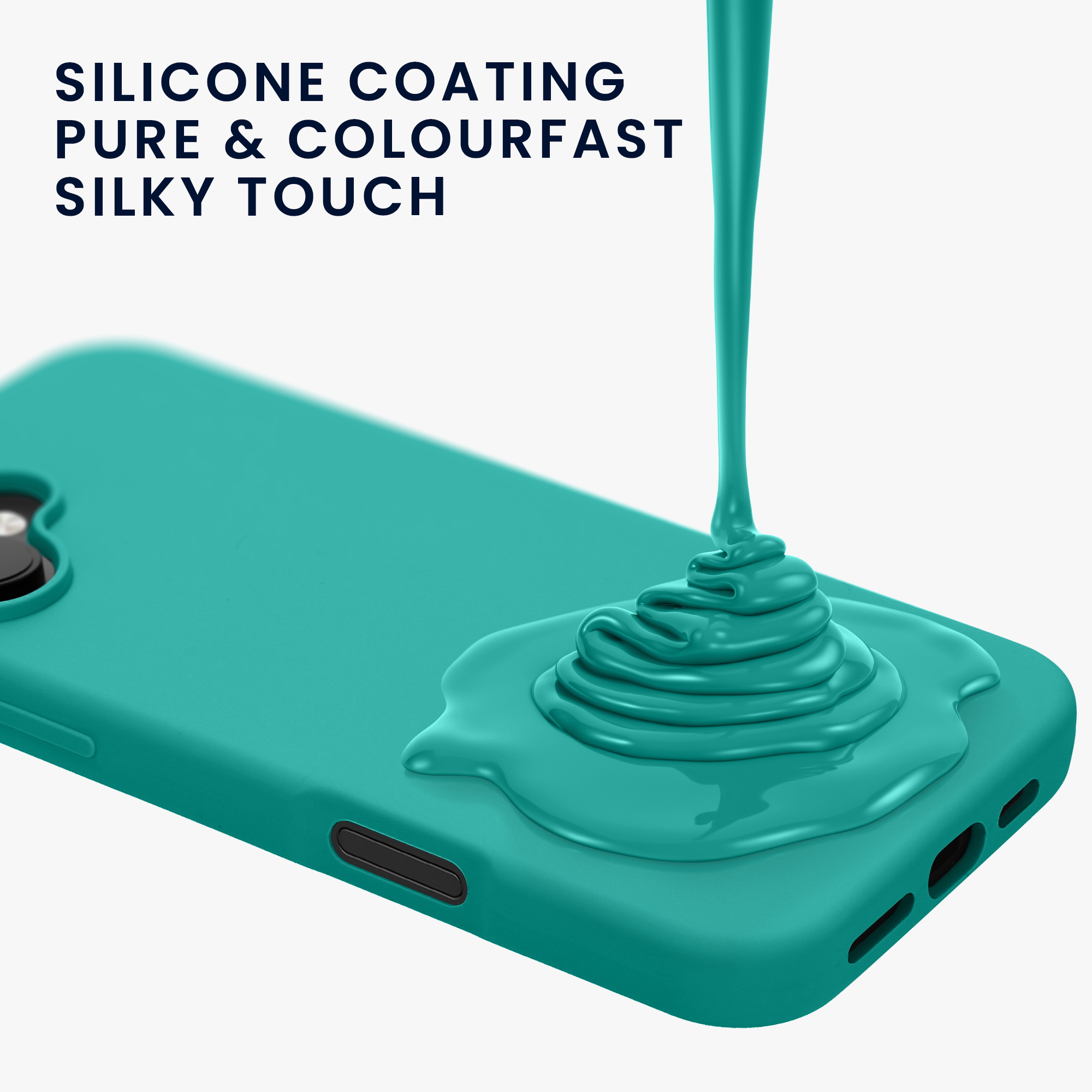 Silikonový kryt na mobil Apple iPhone 16 Plus kwmobile - Turquoise