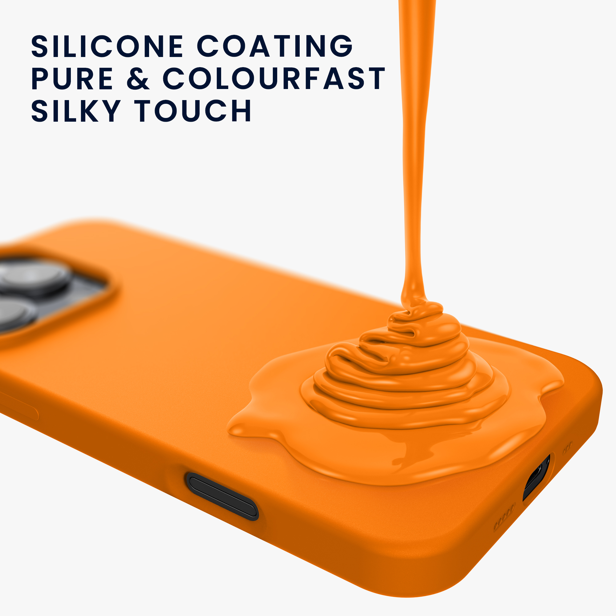 Silikonový kryt na mobil Apple iPhone 16 Pro kwmobile - ovocně oranžová