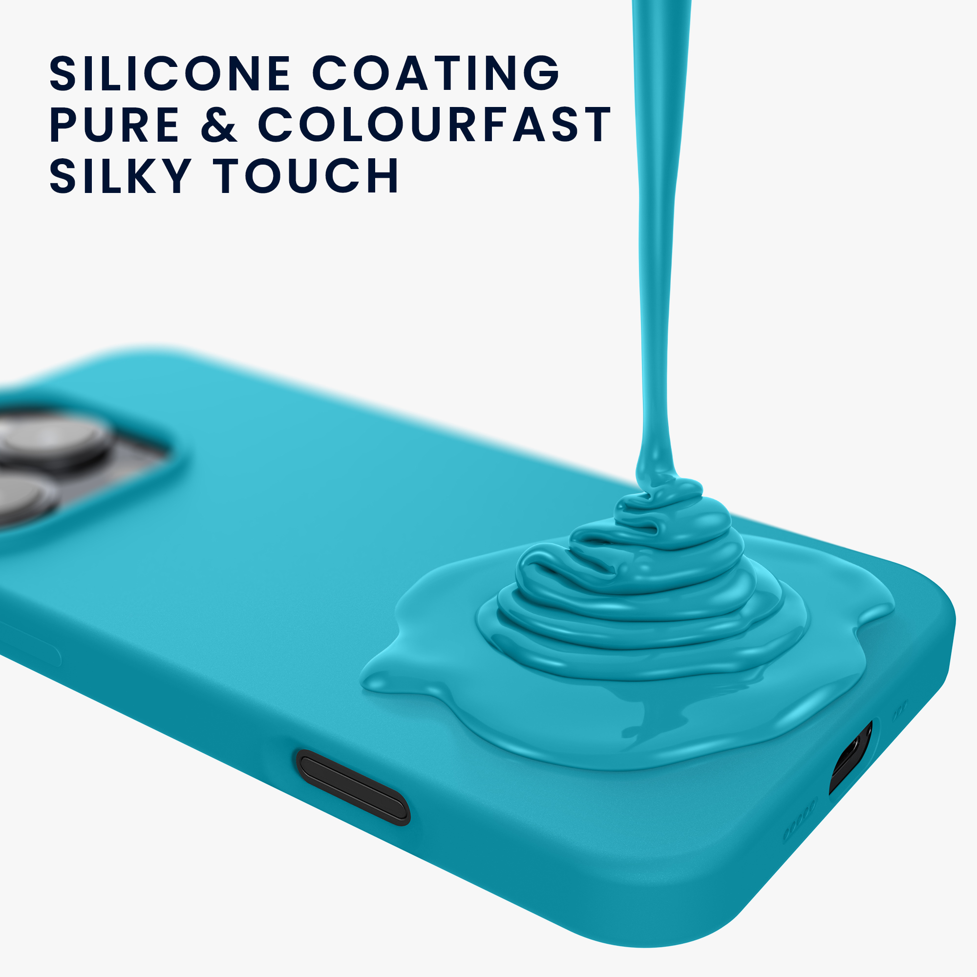 Silikonový kryt na mobil Apple iPhone 16 Pro kwmobile - Cool Glacier