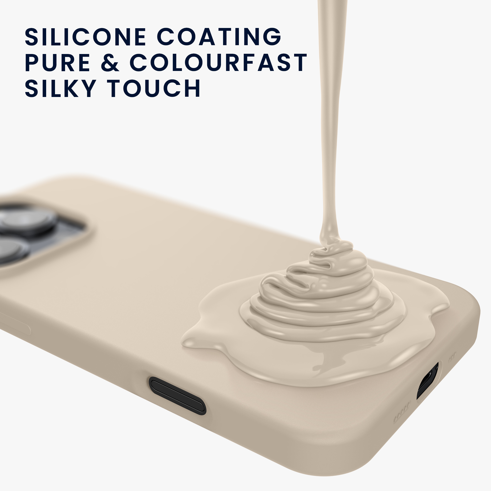 Silikonový kryt na mobil Apple iPhone 16 Pro kwmobile - Cream