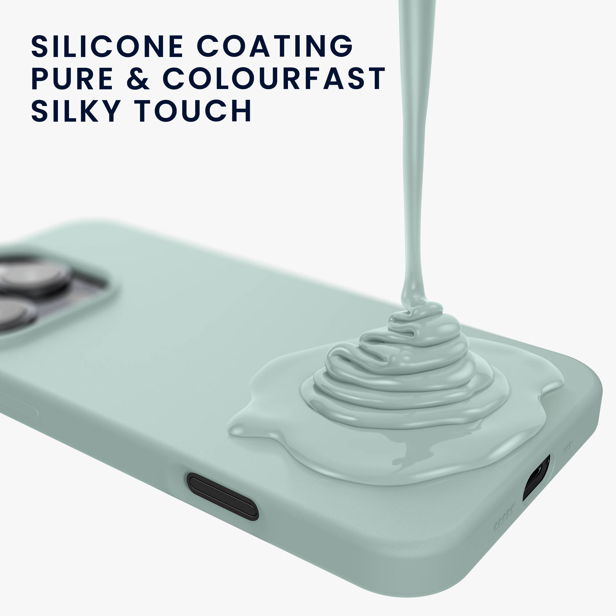 Silikonový kryt na mobil Apple iPhone 16 Pro kwmobile - mátová