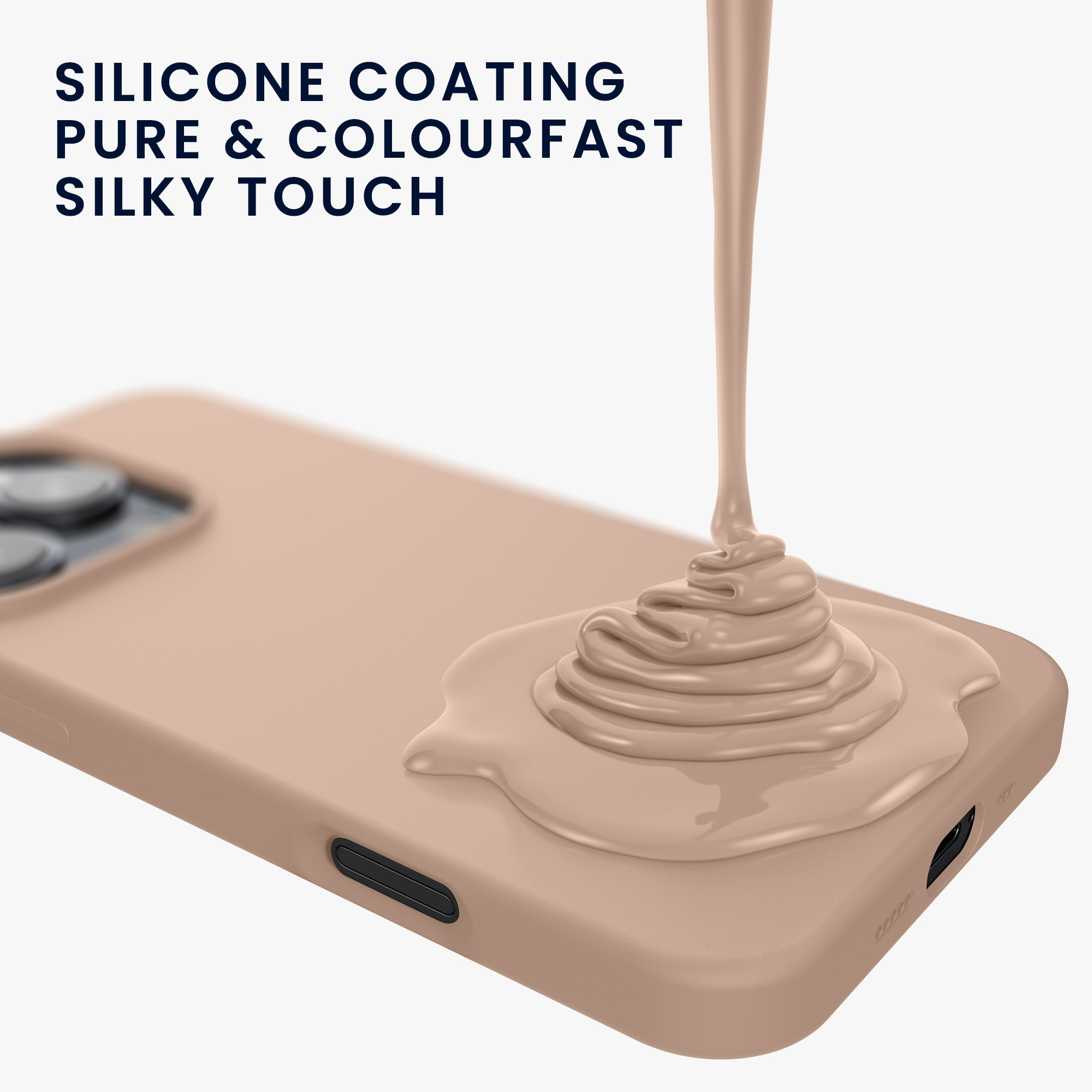 Silikonový kryt na mobil Apple iPhone 16 Pro kwmobile - Coconut Swirl