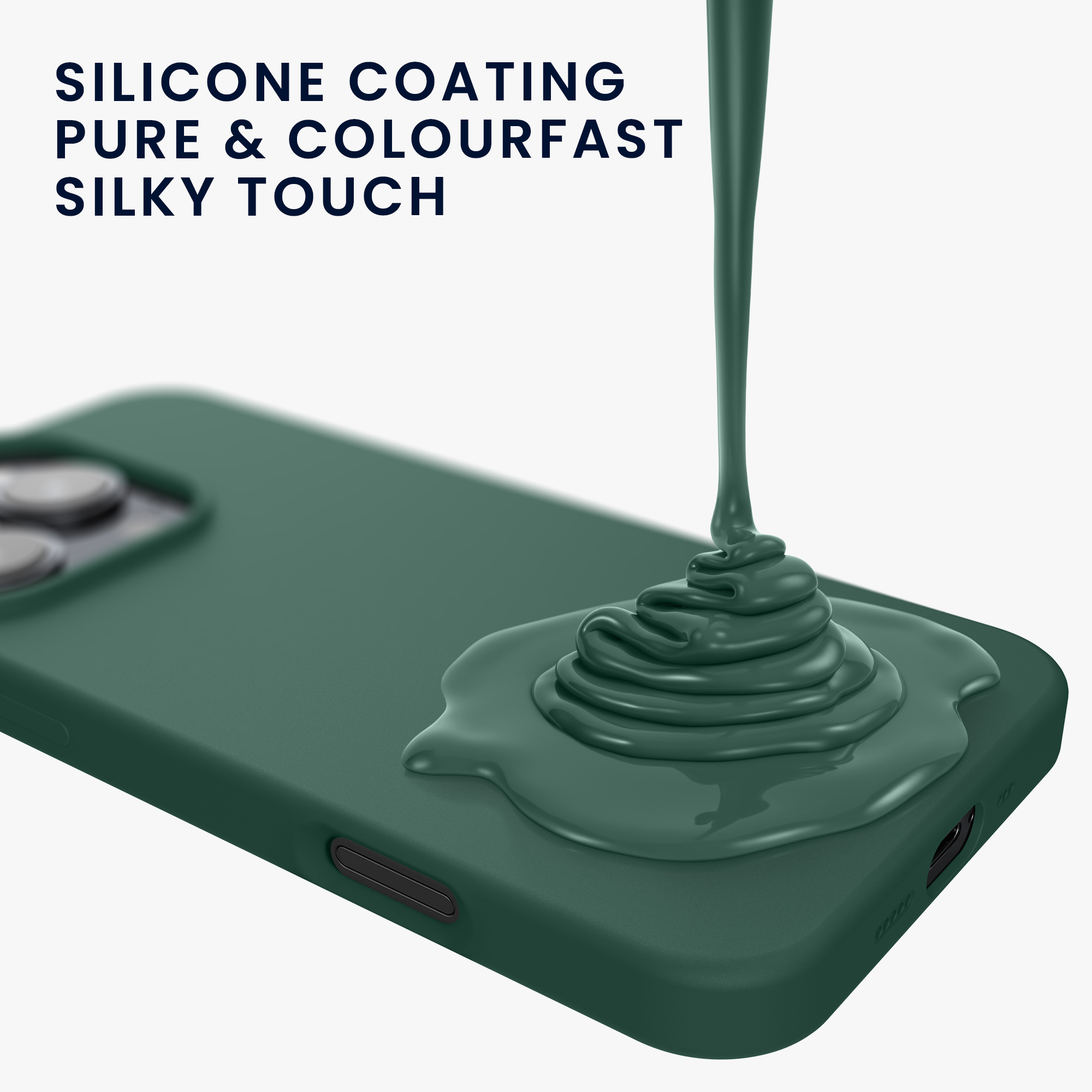 Silikonový kryt na mobil Apple iPhone 16 Pro kwmobile - lesní zelená