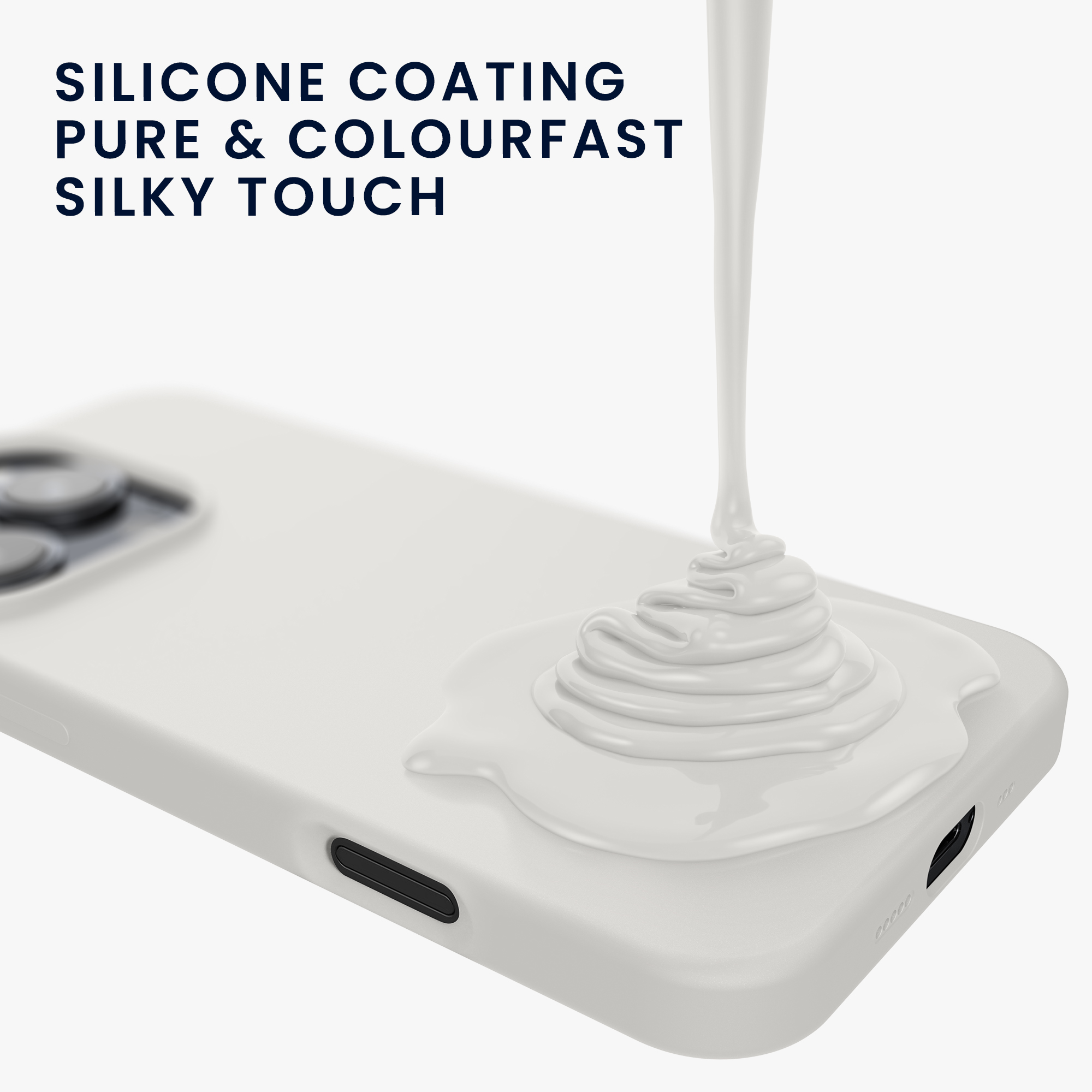 Silikonový kryt na mobil Apple iPhone 16 Pro kwmobile - bílá