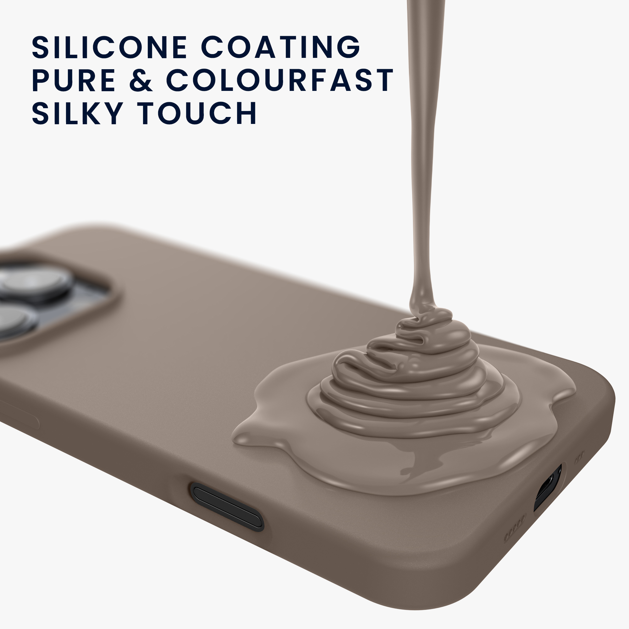 Silikonový kryt na mobil Apple iPhone 16 Pro kwmobile - taupe