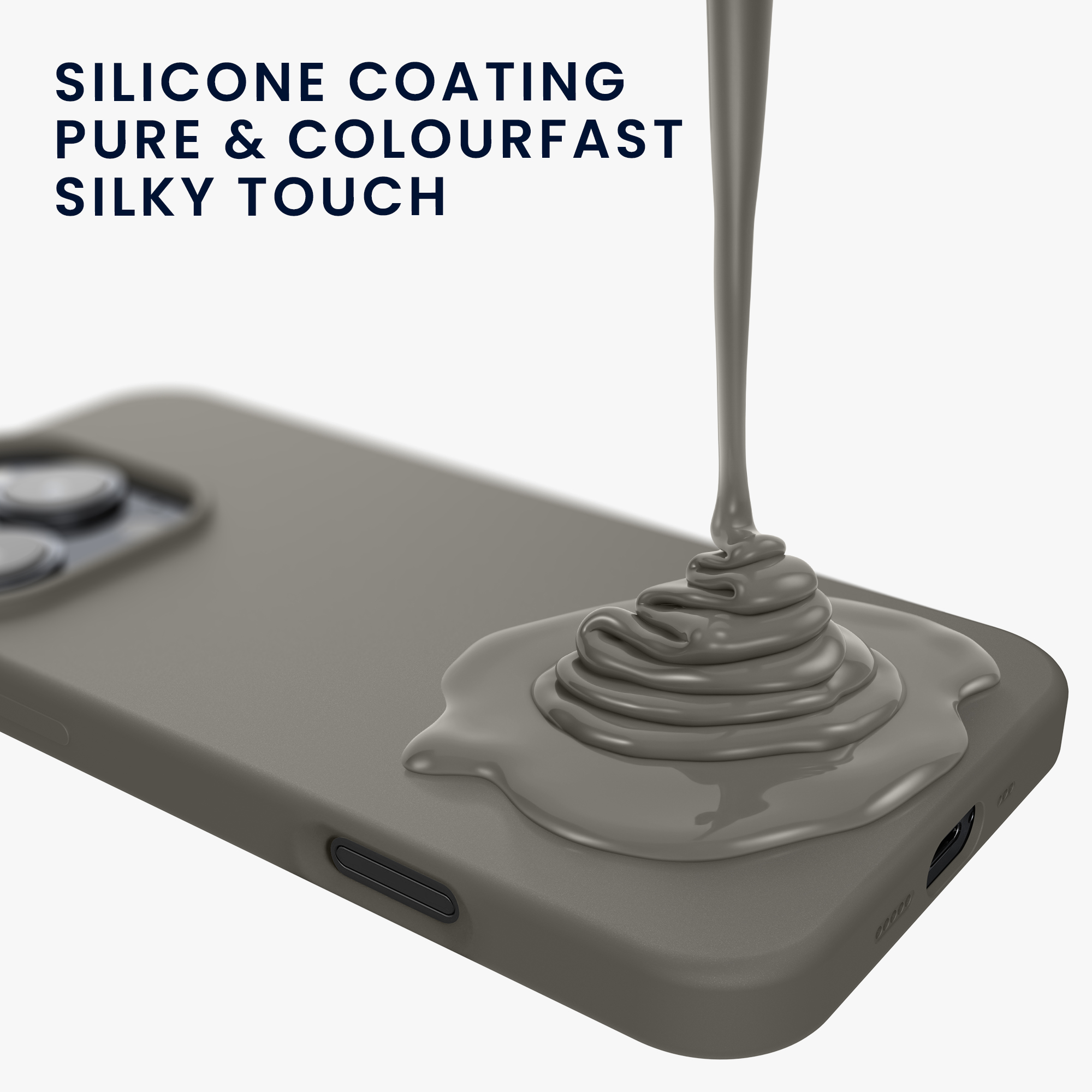 Silikonový kryt na mobil Apple iPhone 16 Pro kwmobile - Stone Dust
