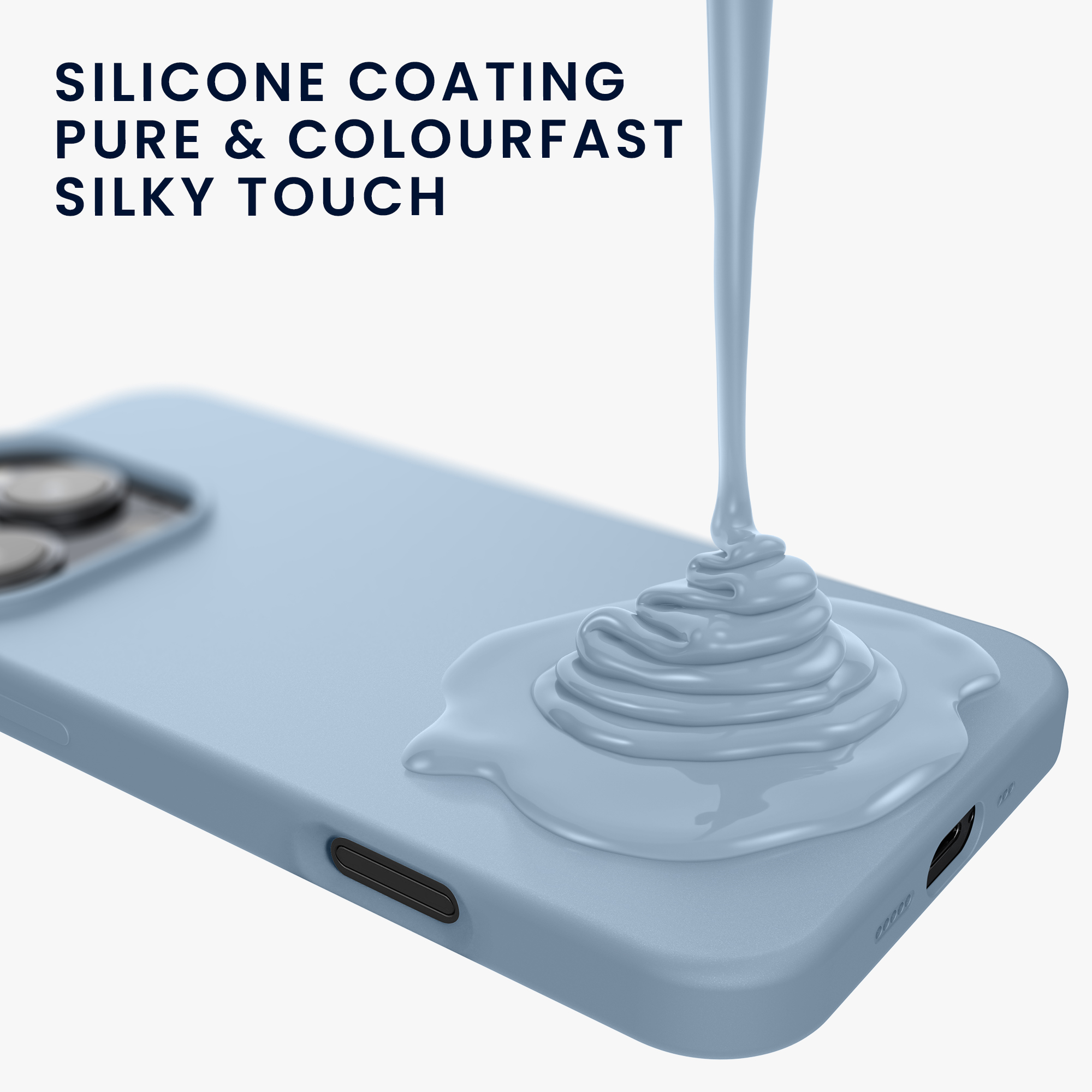 Silikonový kryt na mobil Apple iPhone 16 Pro kwmobile - světle modrá