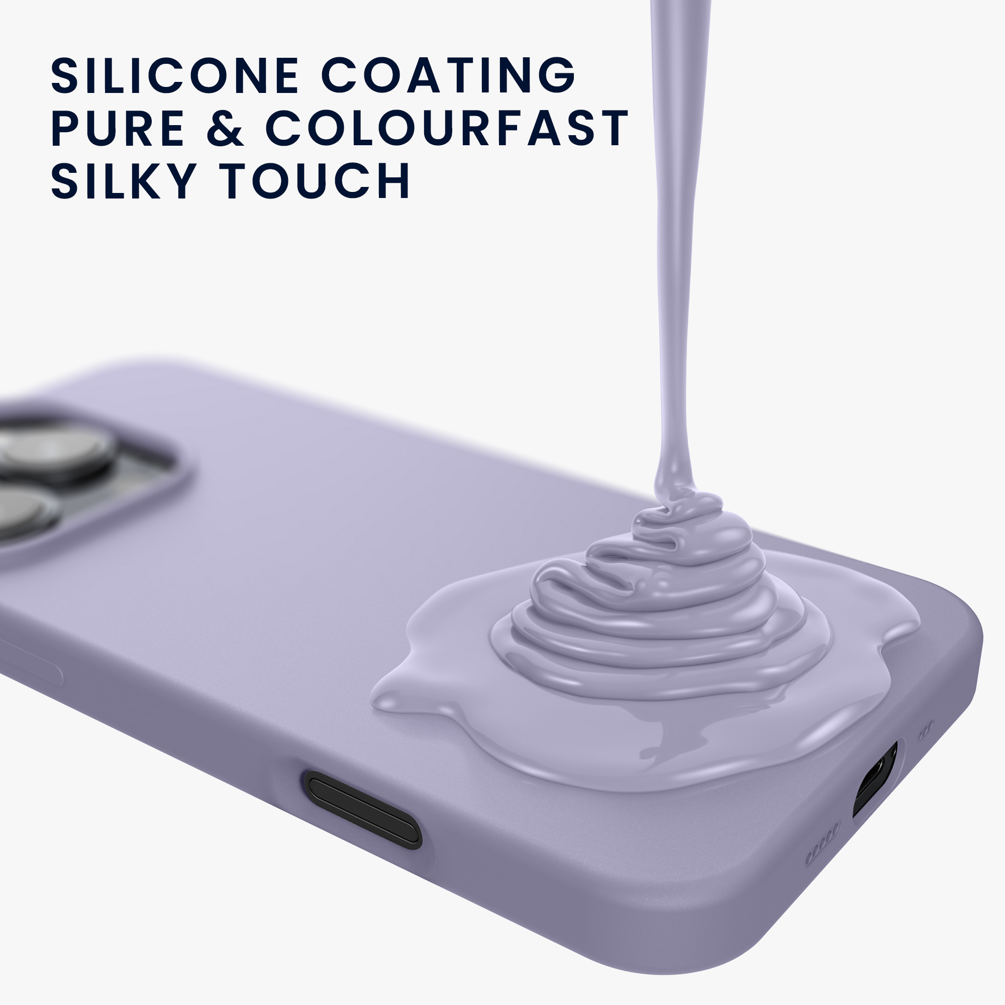 Silikonový kryt na mobil Apple iPhone 16 Pro kwmobile - levandulová