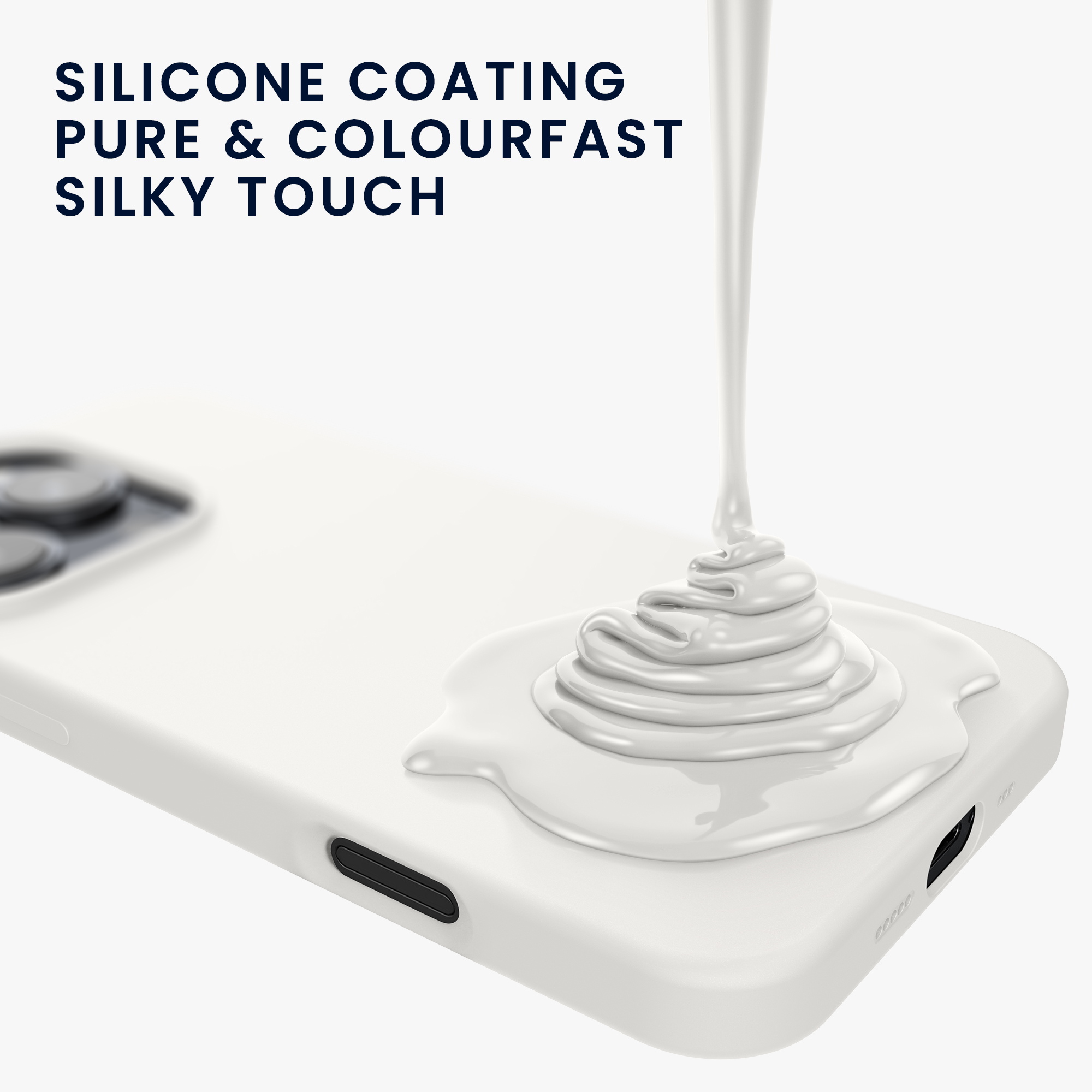 Silikonový kryt Kwmobile pro iPhone 16 Pro Max - bílá