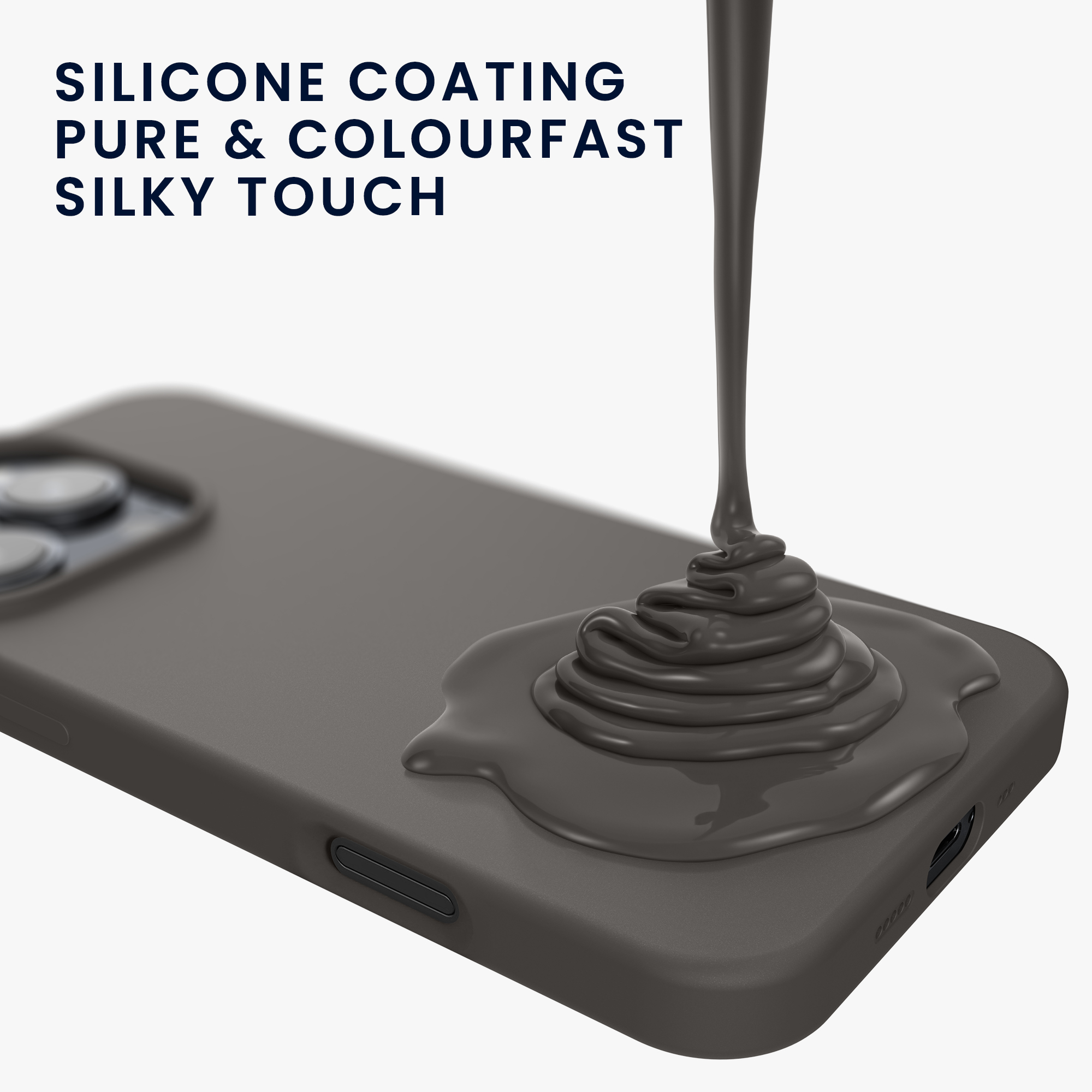 Silikonový kryt na mobil Apple iPhone 16 Pro Max kwmobile - Stone Dust