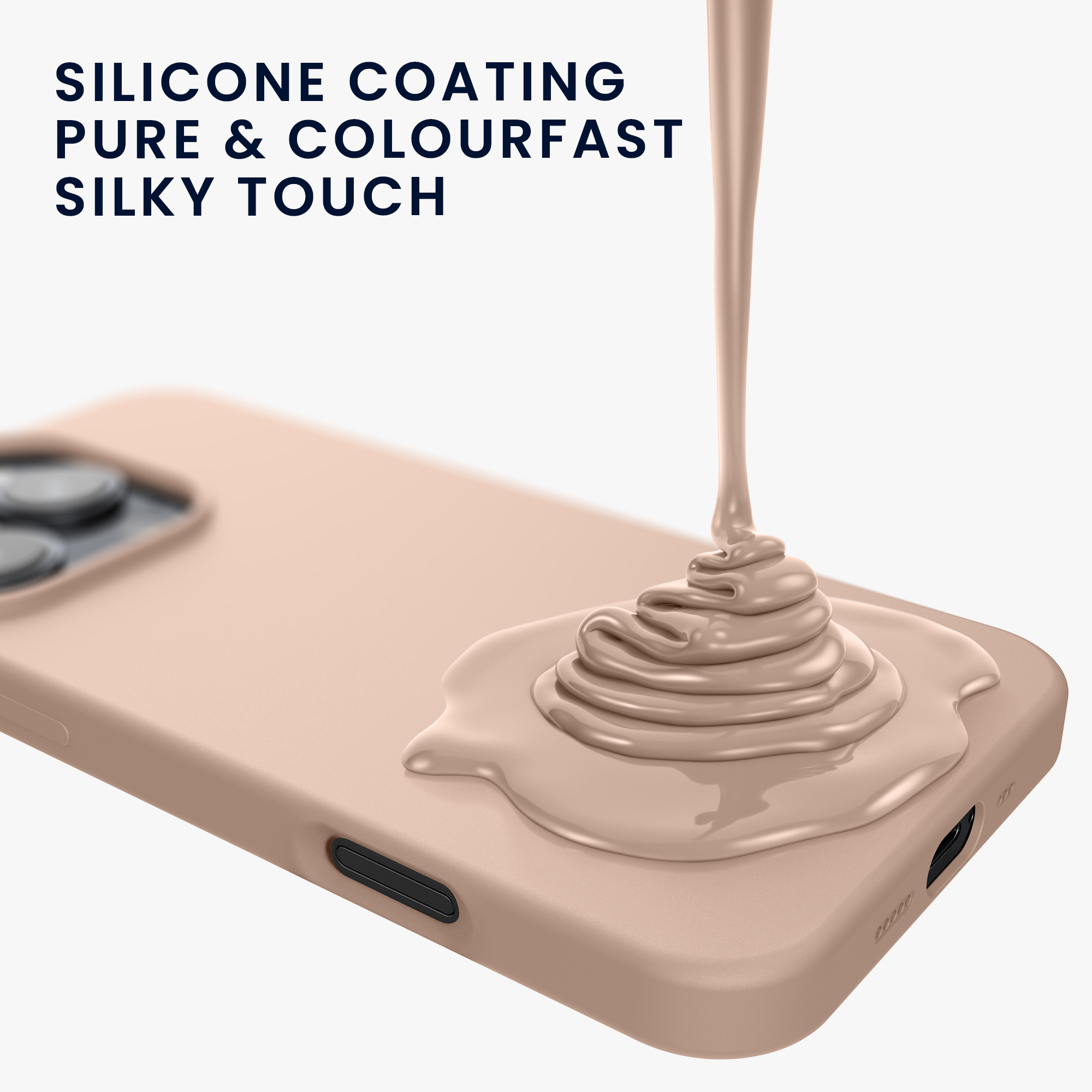 Silikonový kryt na mobil Apple iPhone 16 Pro Max kwmobile - Coconut Swirl