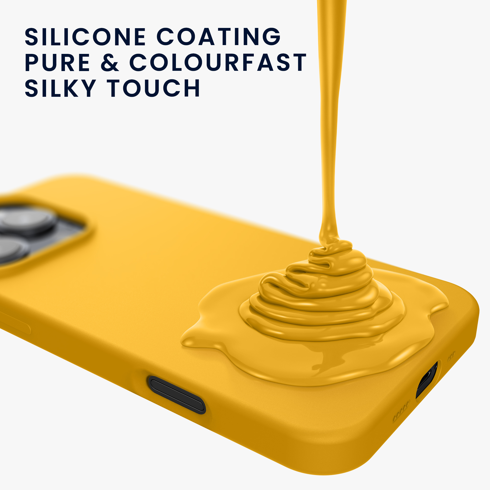 Silikonový kryt Kwmobile pro iPhone 16 Pro Max - medově žlutá