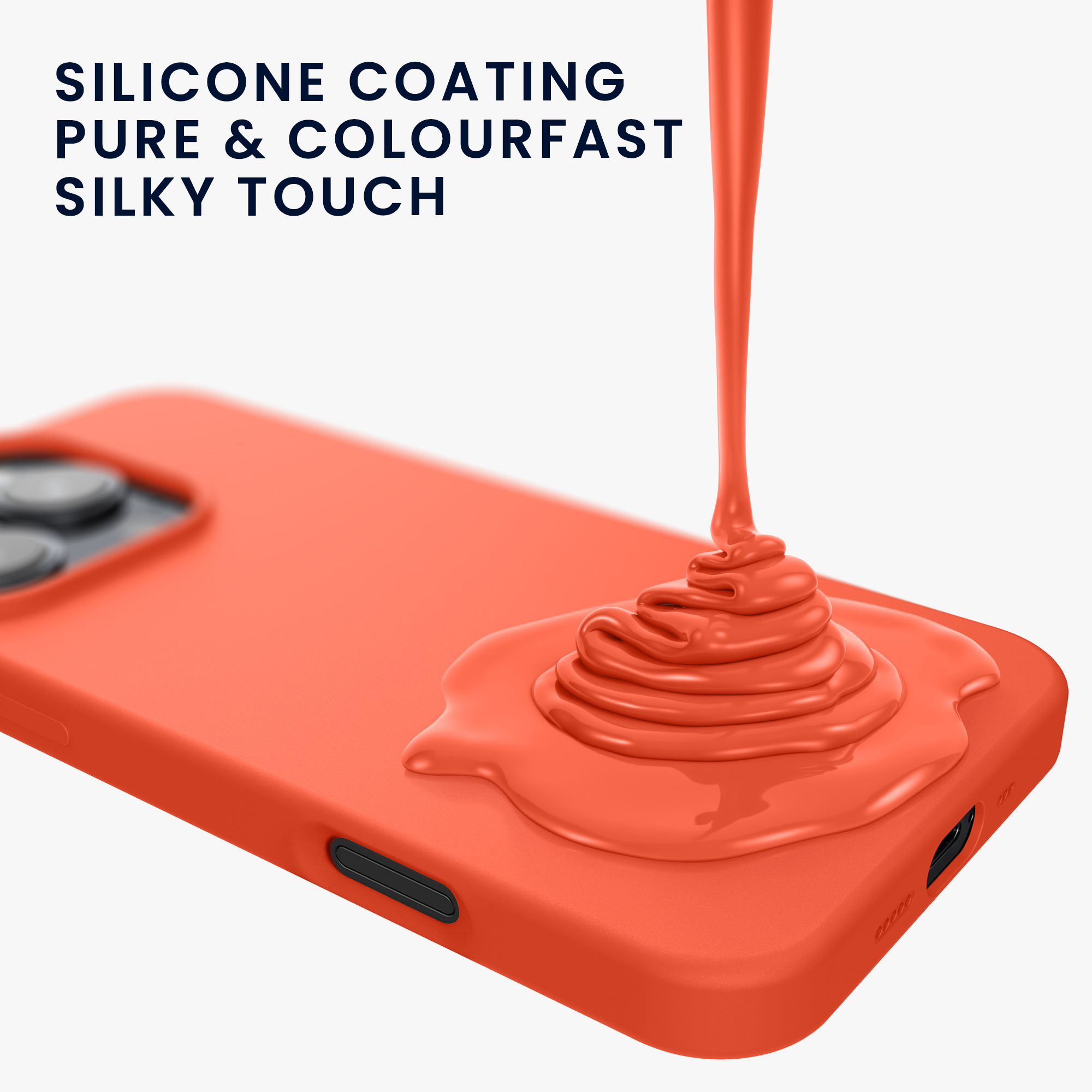 Silikonový kryt na mobil Apple iPhone 16 Pro Max kwmobile - korálová