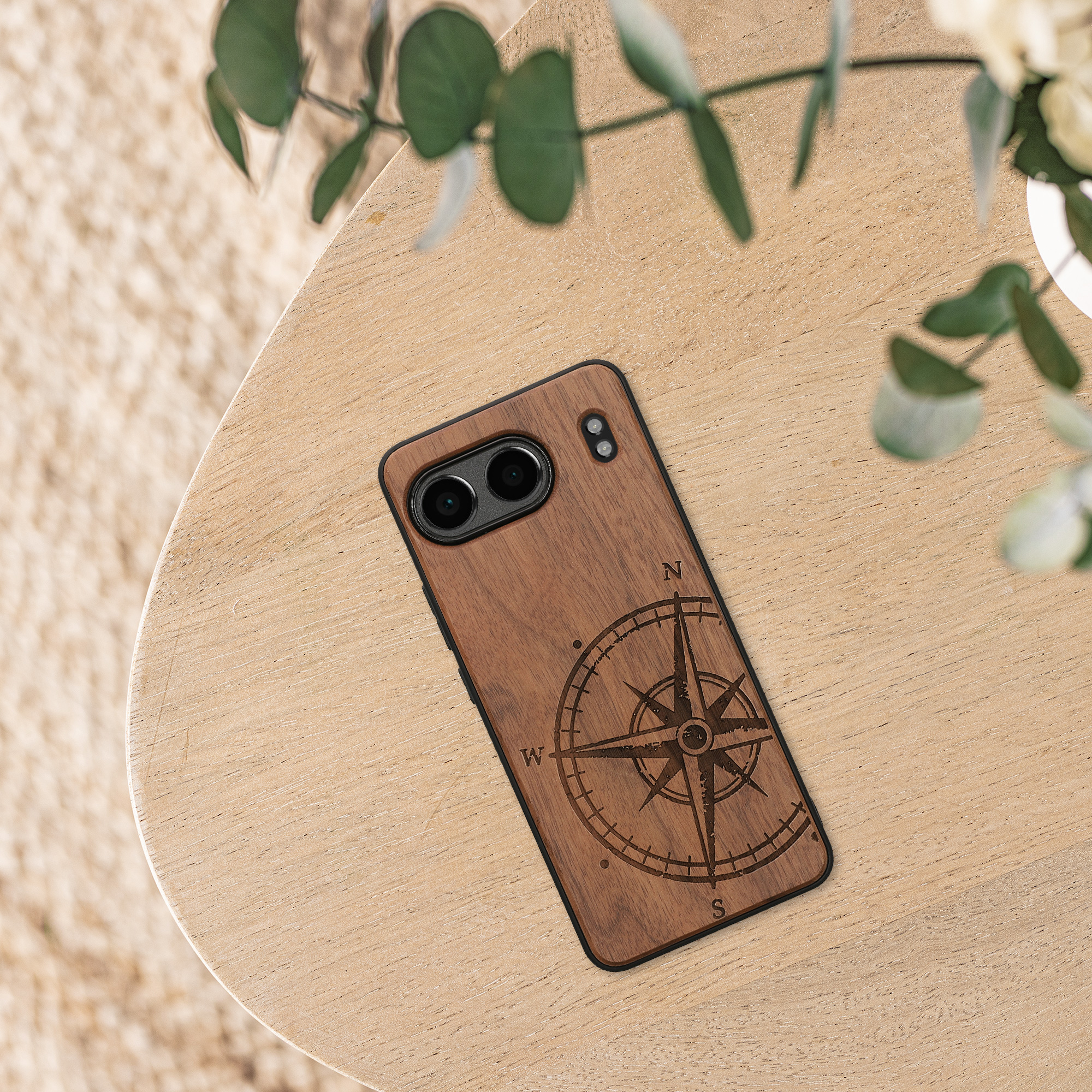 Kwmobile Dřevěný kryt OnePlus Nord 4 5G tmavě hnědá