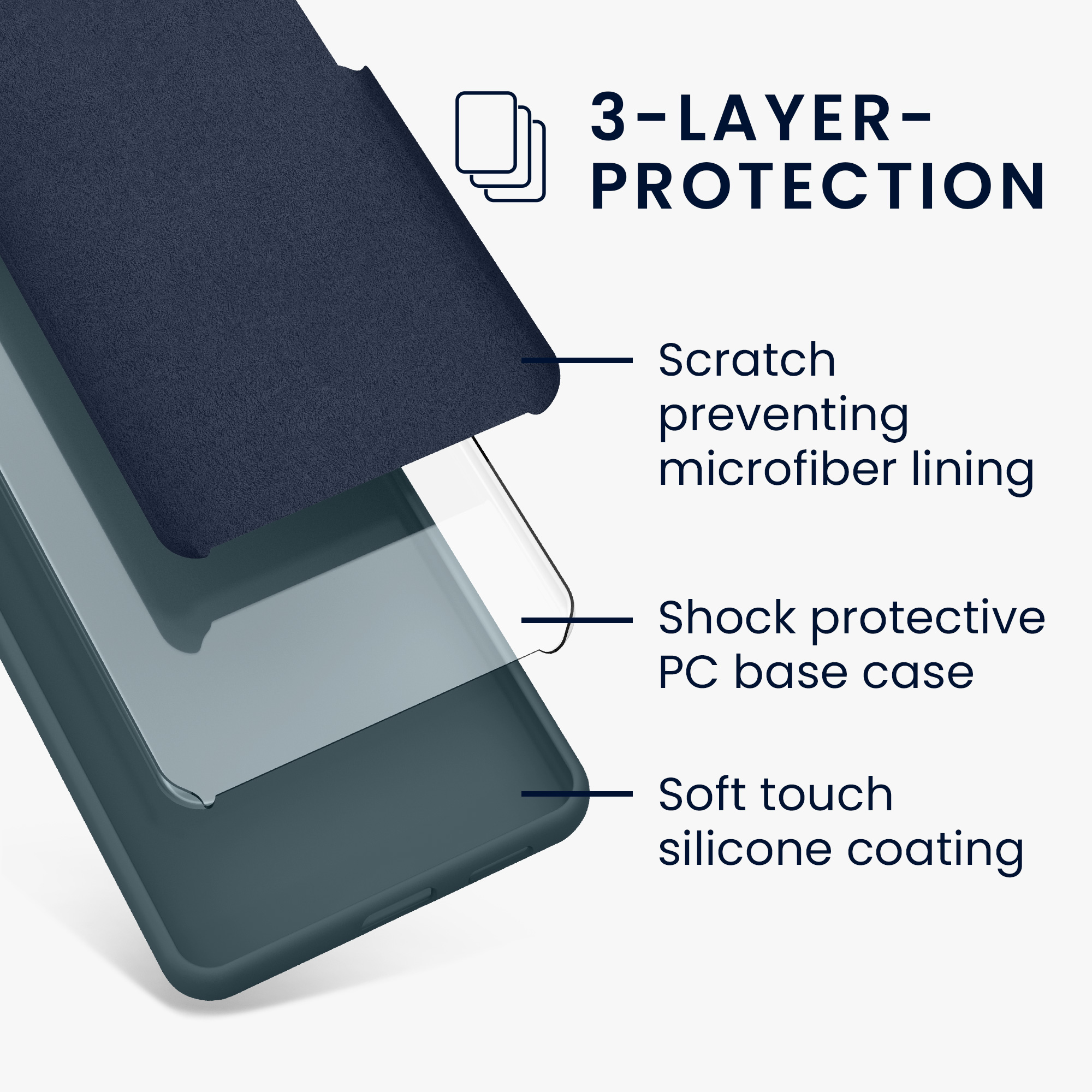 Silikonový kryt kwmobile pro Motorola Moto G55 5G - Tmavě břidlicová