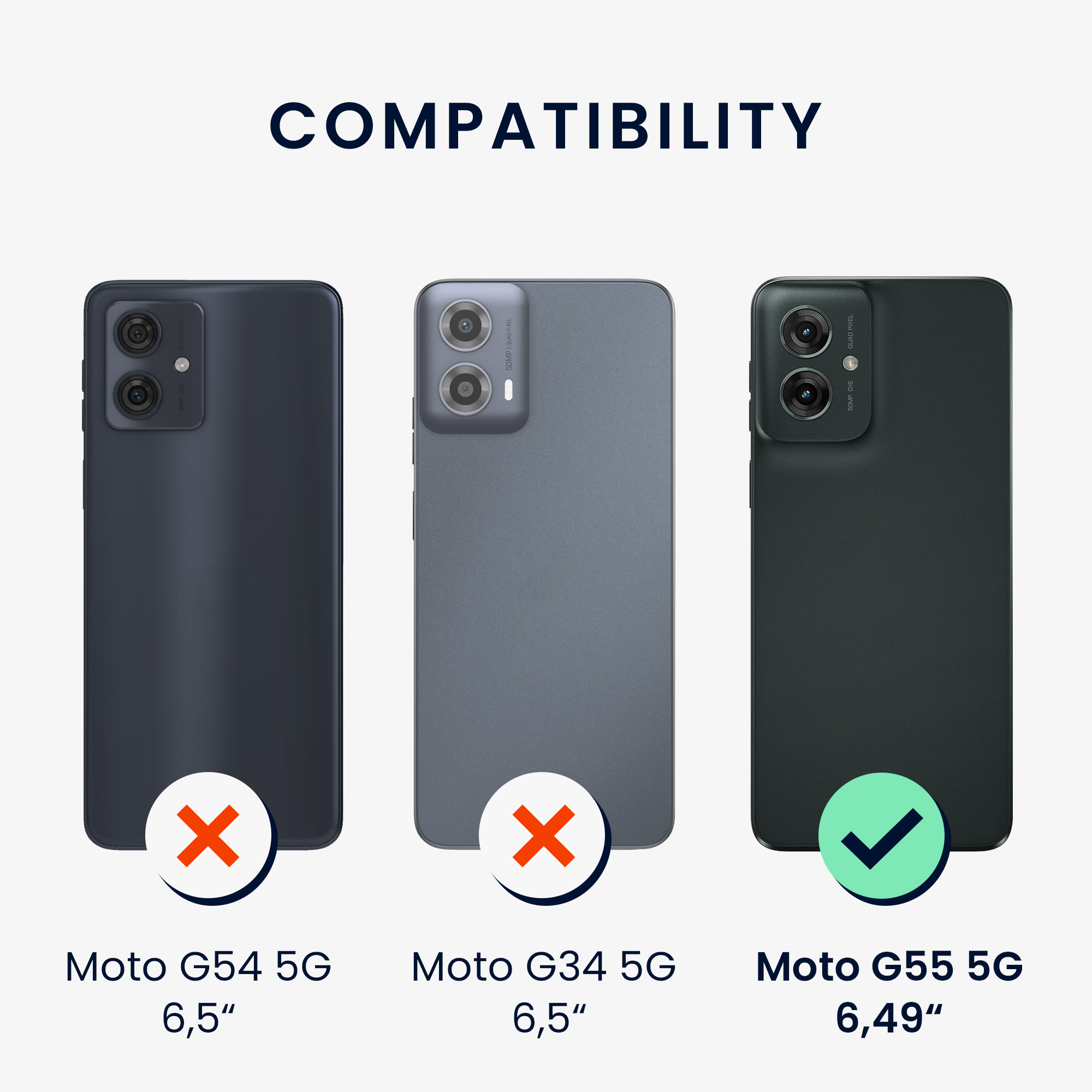 Transparentní kryt kwmobile pro Motorola Moto G55 5G - Transparentní
