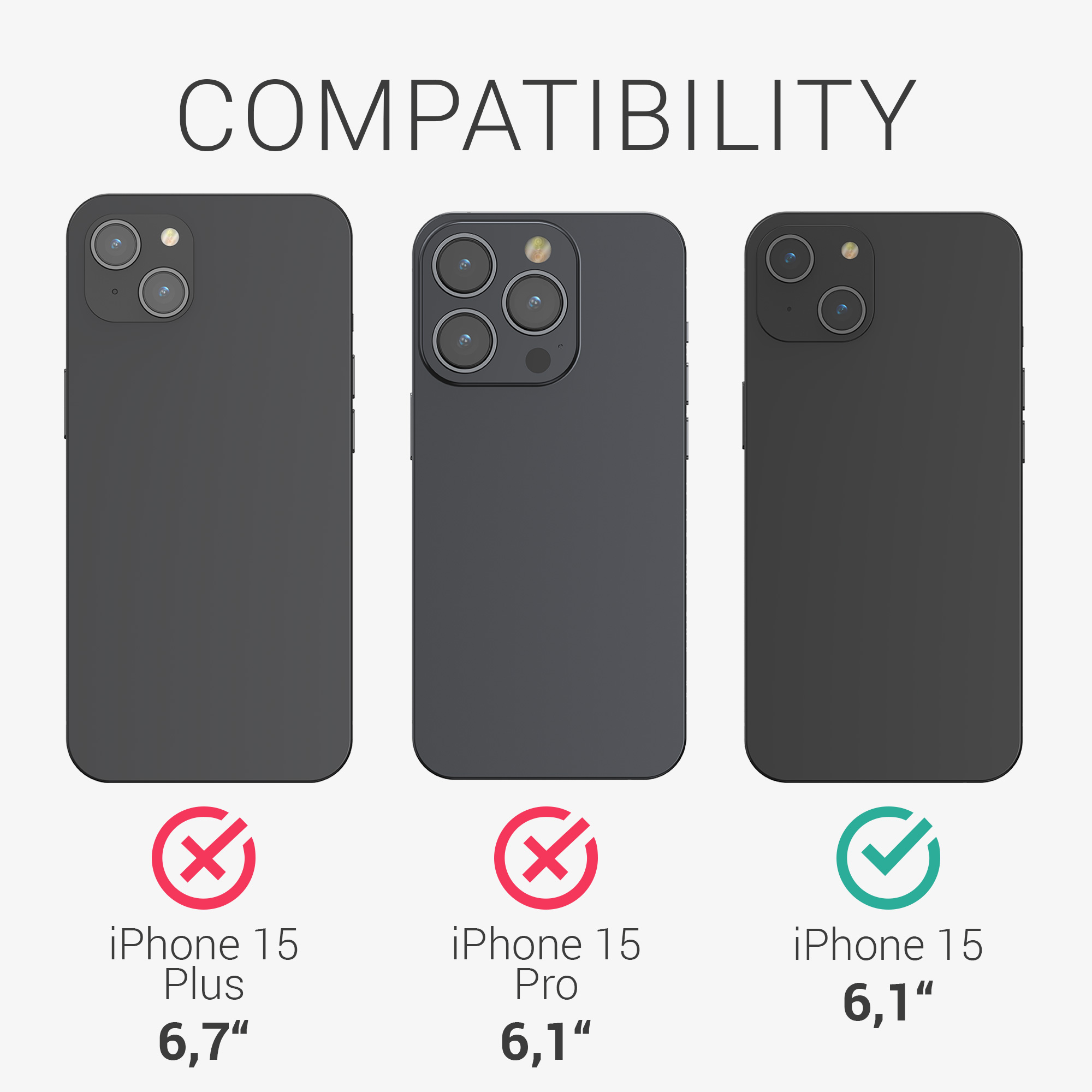 Ochranné sklo kwmobile iPhone 15 Matte