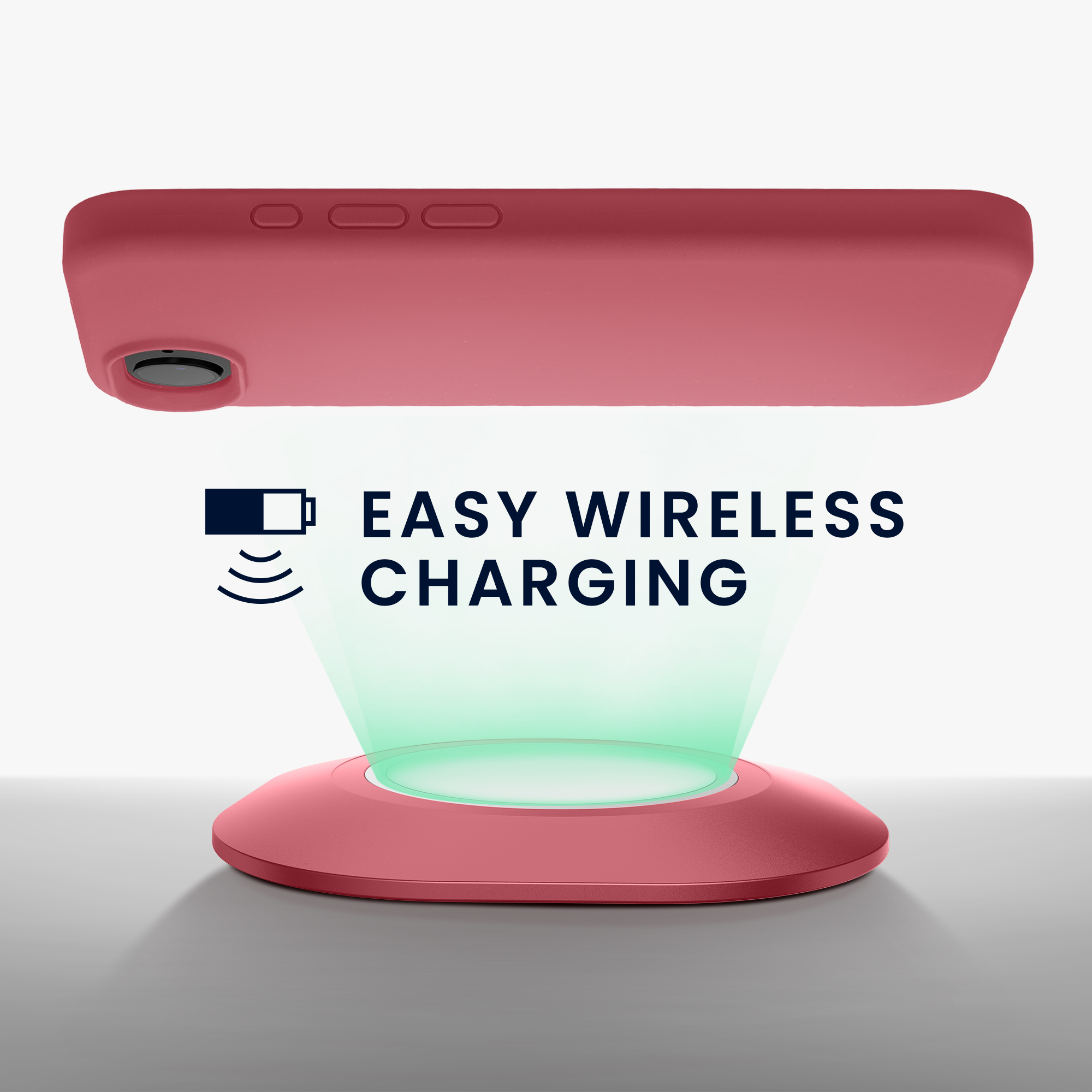Silikonový kryt Kwmobile pro iPhone 17e / 16e - wireless charging dark rose