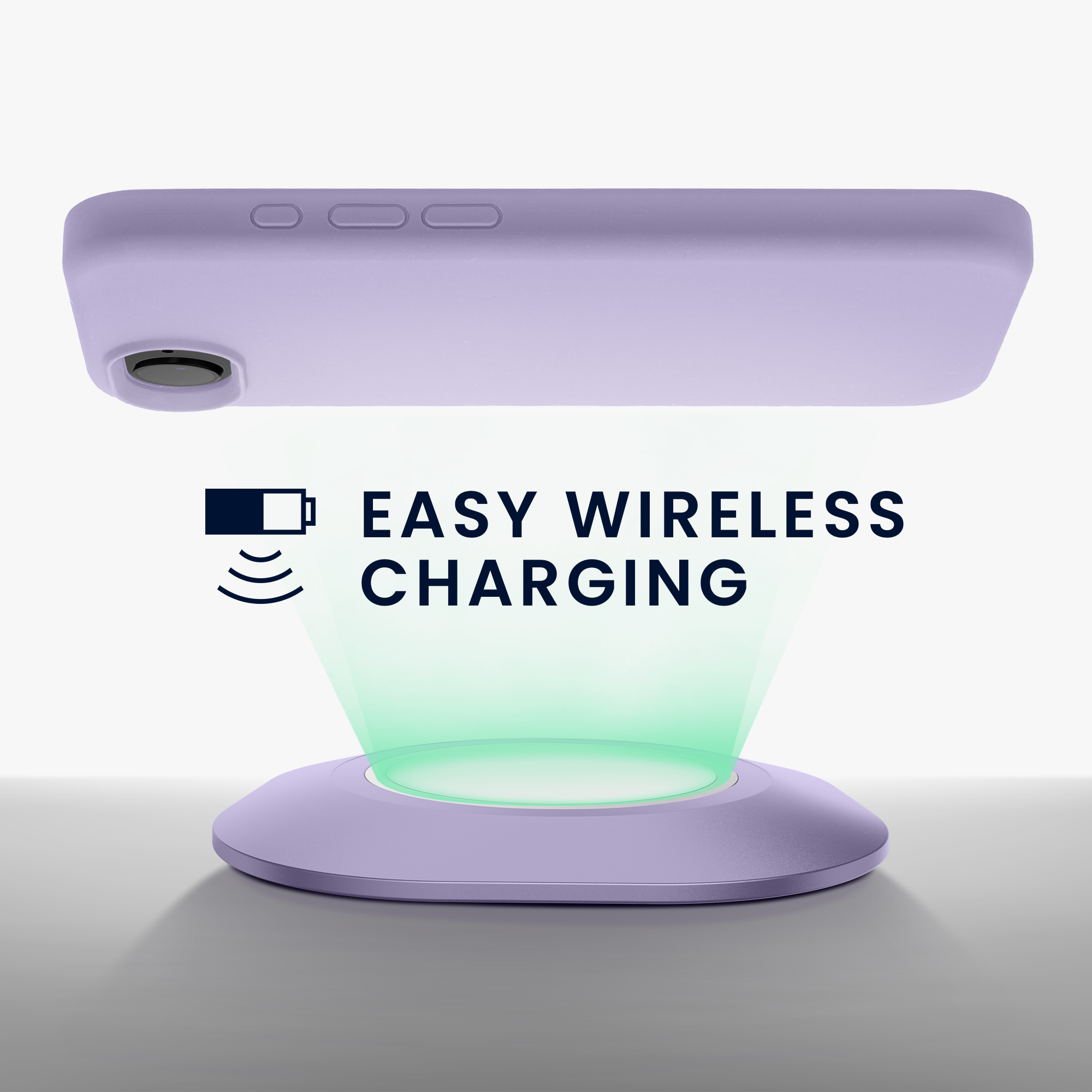 Silikonový kryt Kwmobile pro iPhone 17e / 16e - wireless charging lavender