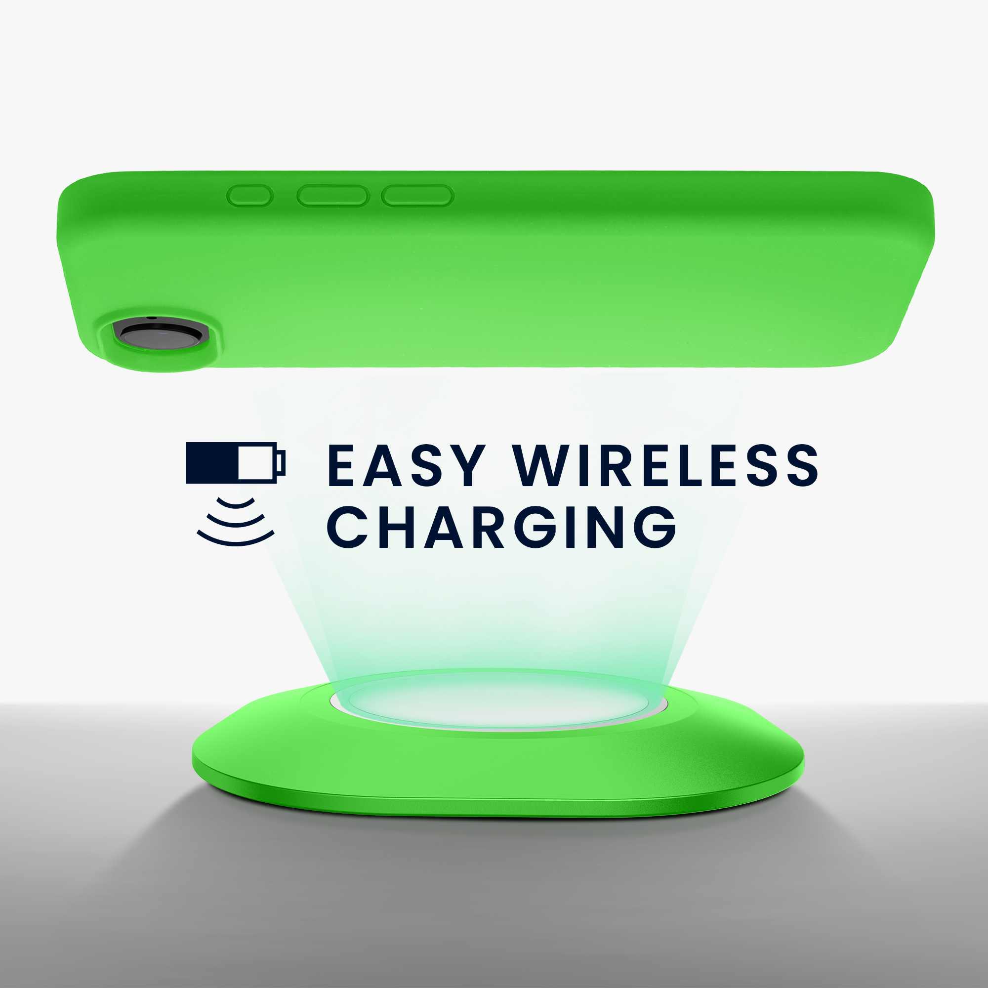 Silikonový kryt Kwmobile pro iPhone 17e / 16e - wireless charging lime green