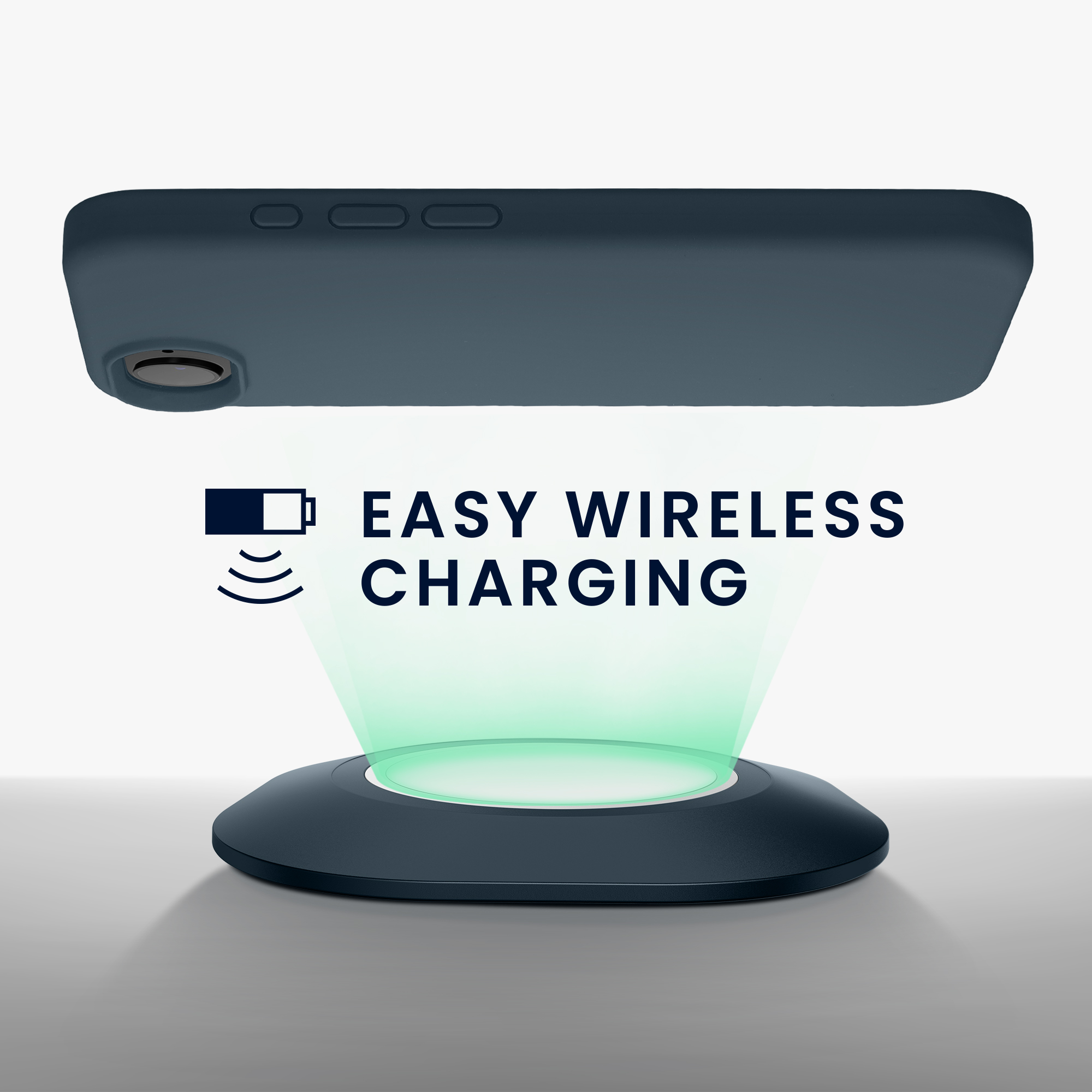 Silikonový kryt Kwmobile pro iPhone 17e / 16e - wireless charging dark slate