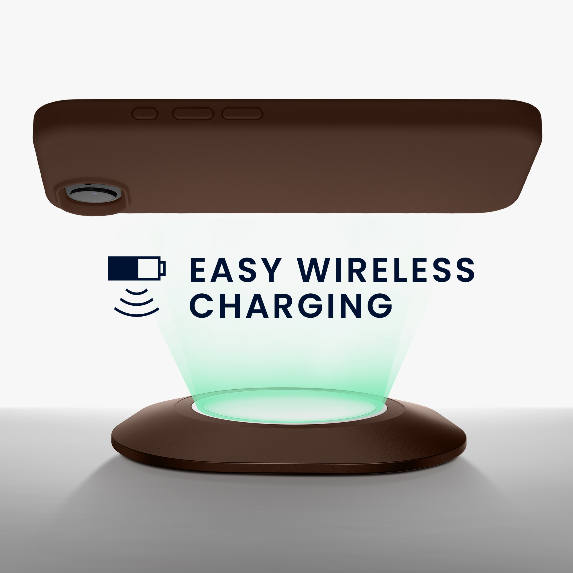 Silikonový kryt Kwmobile pro iPhone 17e / 16e - wireless charging chocolate
